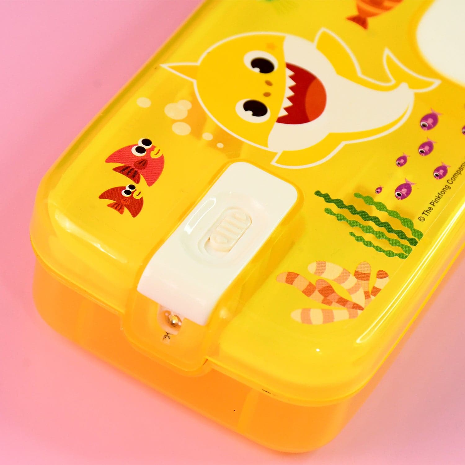 Plastic Pencil Box With Led Light Cartoon Print 1 Pc thumbnail 3