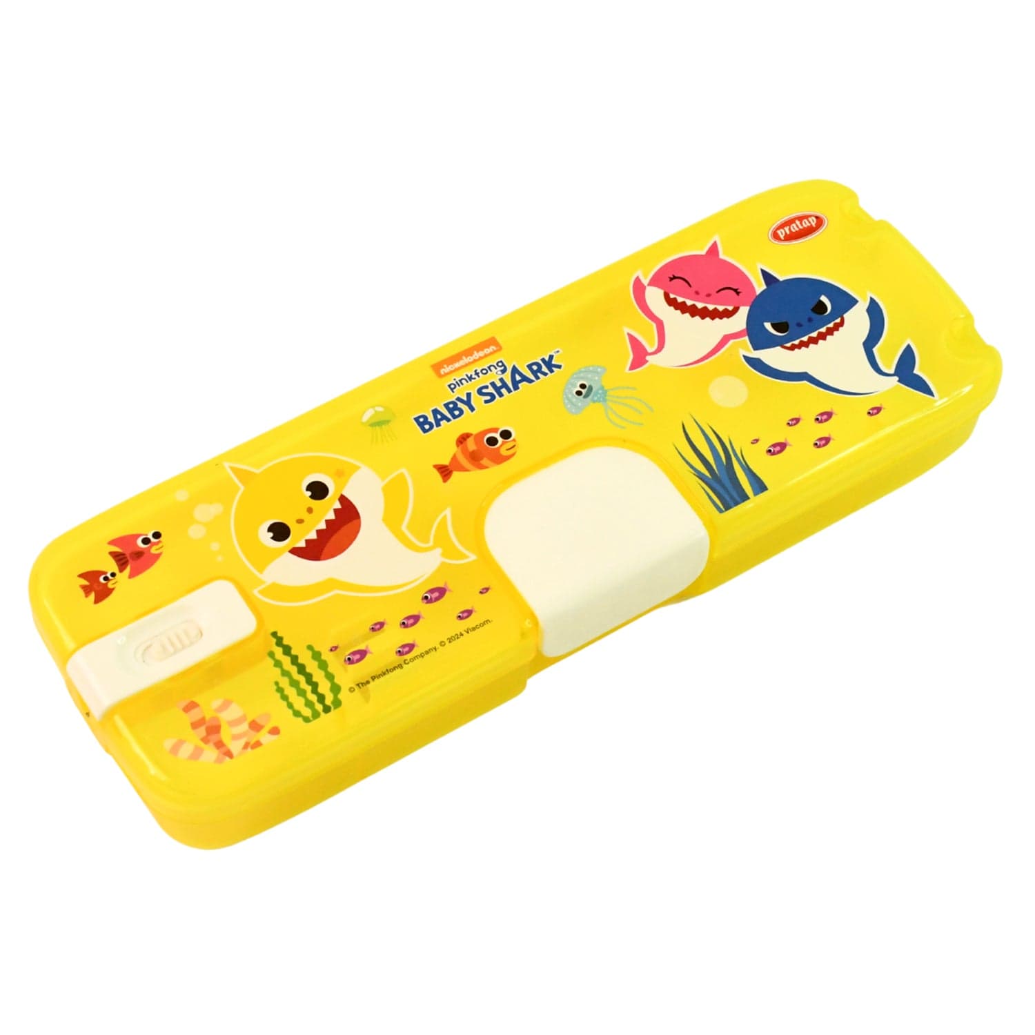 Plastic Pencil Box With Led Light Cartoon Print 1 Pc thumbnail 4