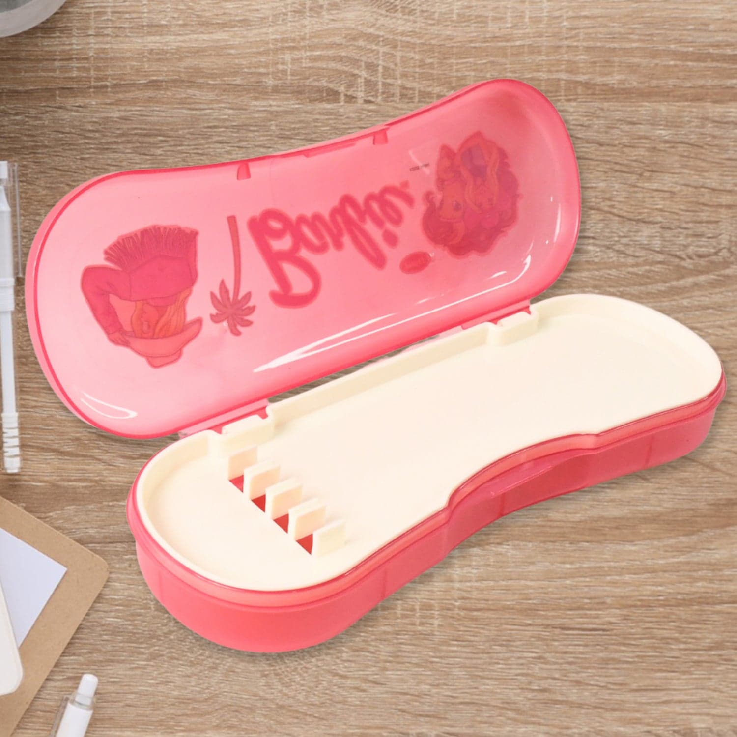 Cute Cartoon Printed Plastic Compass Box For Kids 1 Pc thumbnail 2