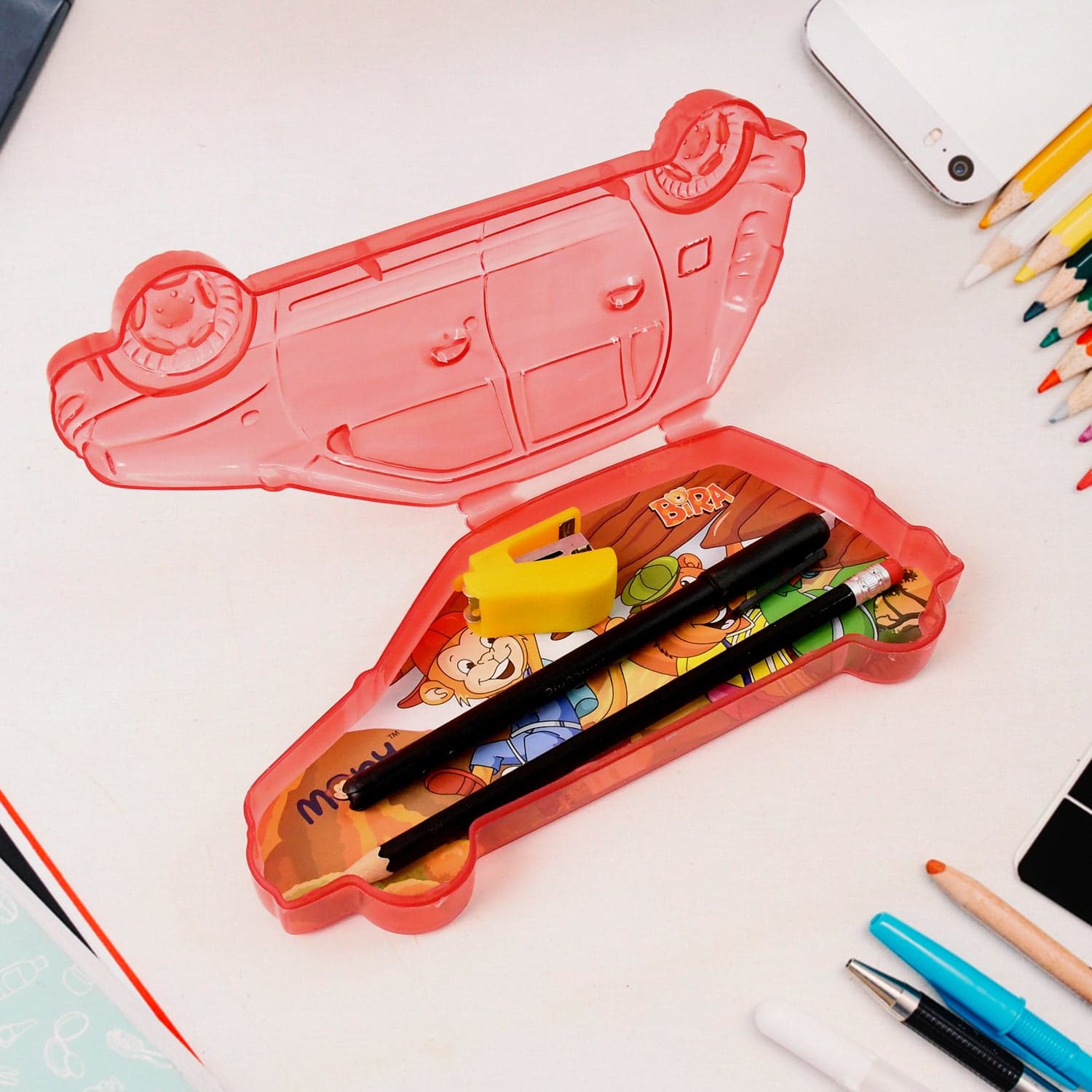 Car Shape Plastic Compass Box For Kids 1 Pc thumbnail 3