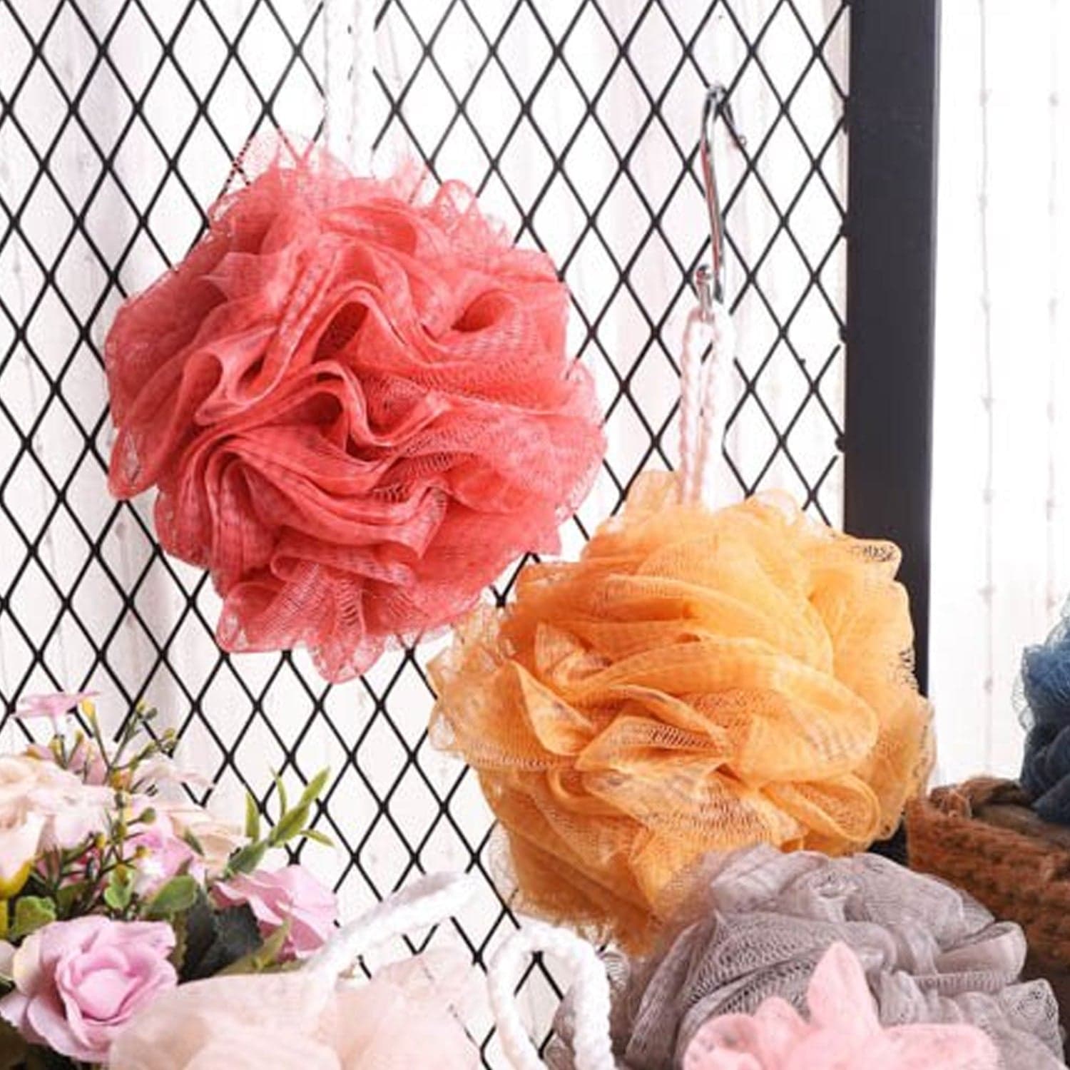 Bath Sponge Round Loofah and Back Scrubber for Men and Women thumbnail 1