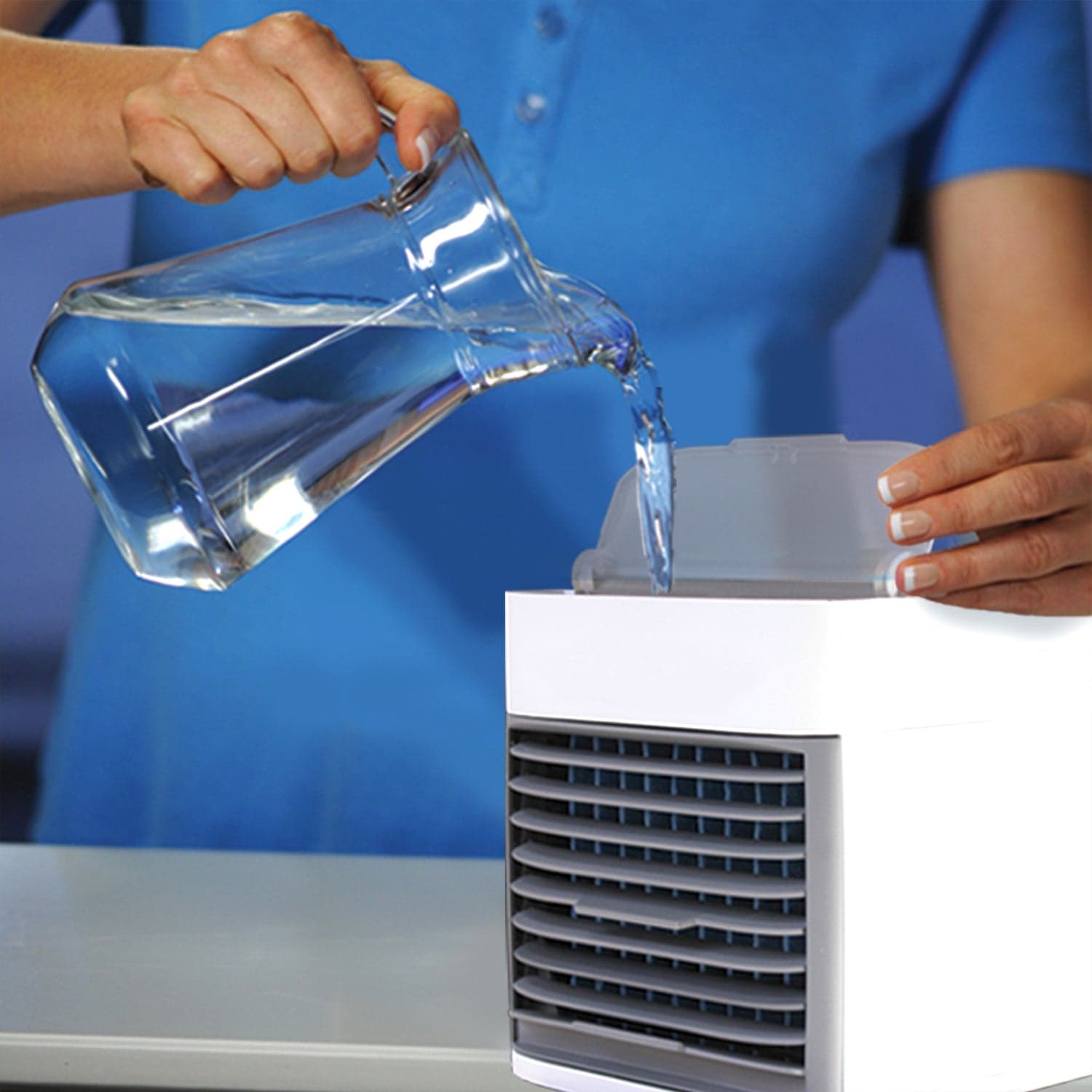 Mini Portable Air Cooler with LED Light & Water Fill thumbnail 4