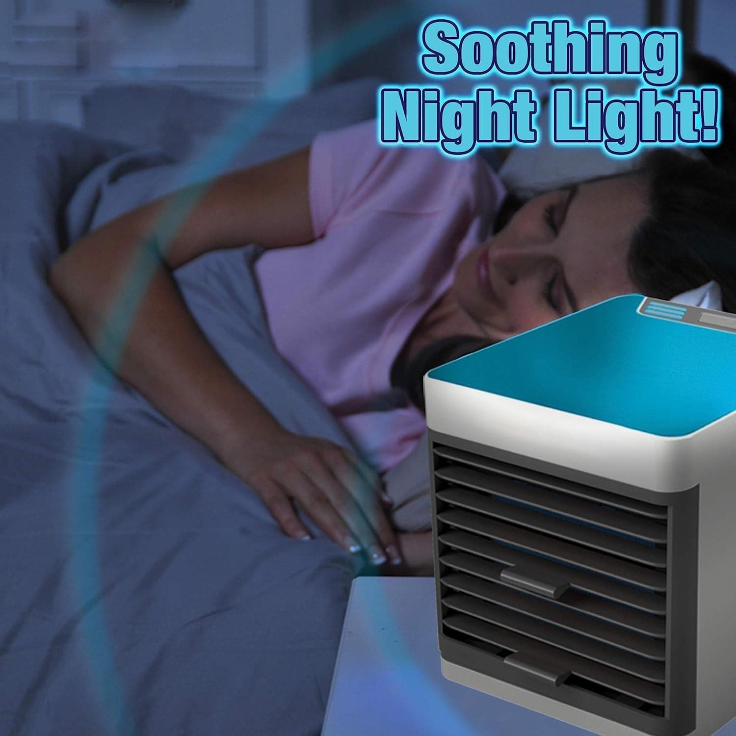 Mini Portable Air Cooler with LED Light & Water Fill thumbnail 9