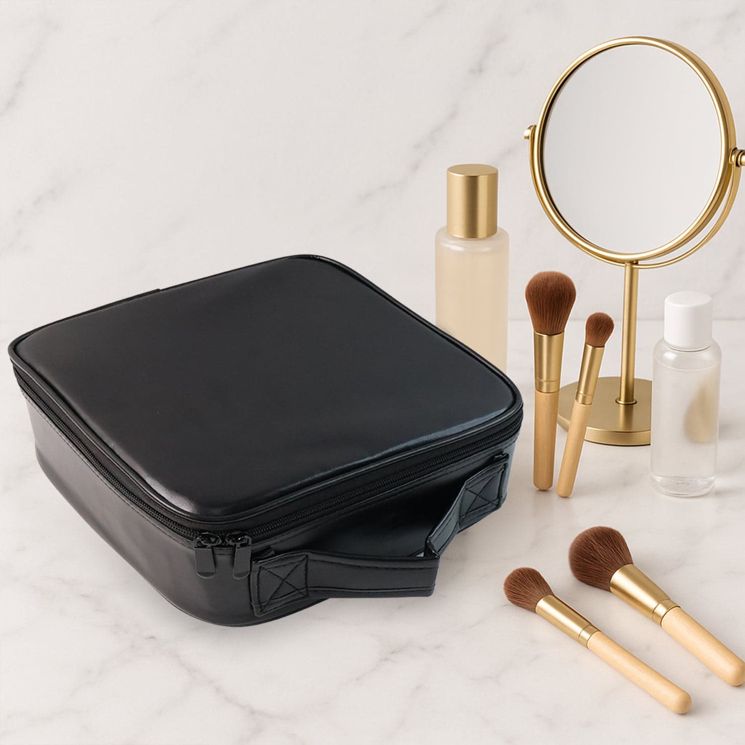 Black Premium Led Light Makeup Organizer Box 1 Pc thumbnail 5