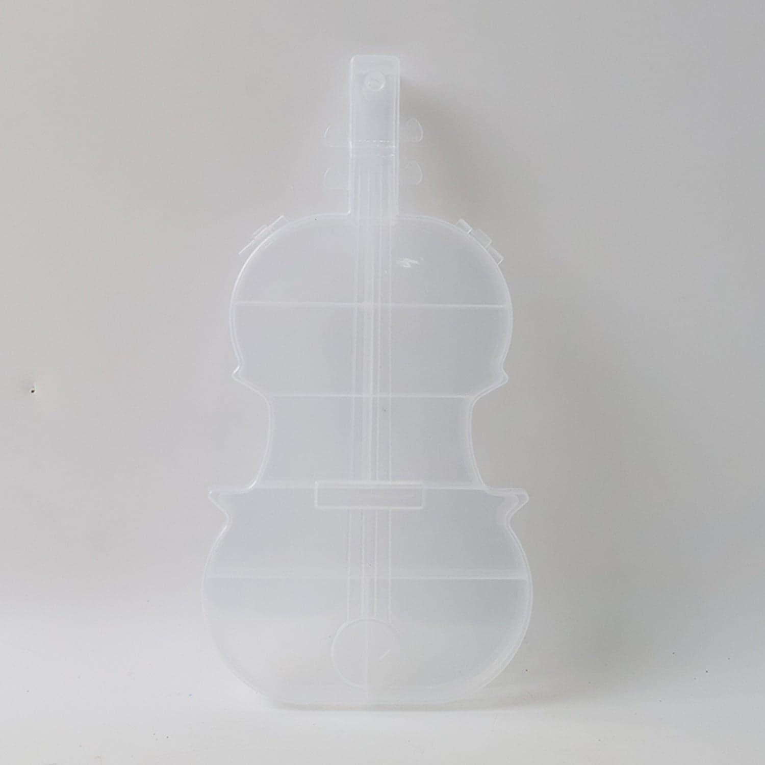 Violin Shape Transparent Plastic Storage Box 1 Pc thumbnail 4