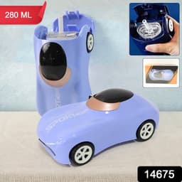 Car Shape Water Bottle With Built In Straw 280Ml 1 Pc