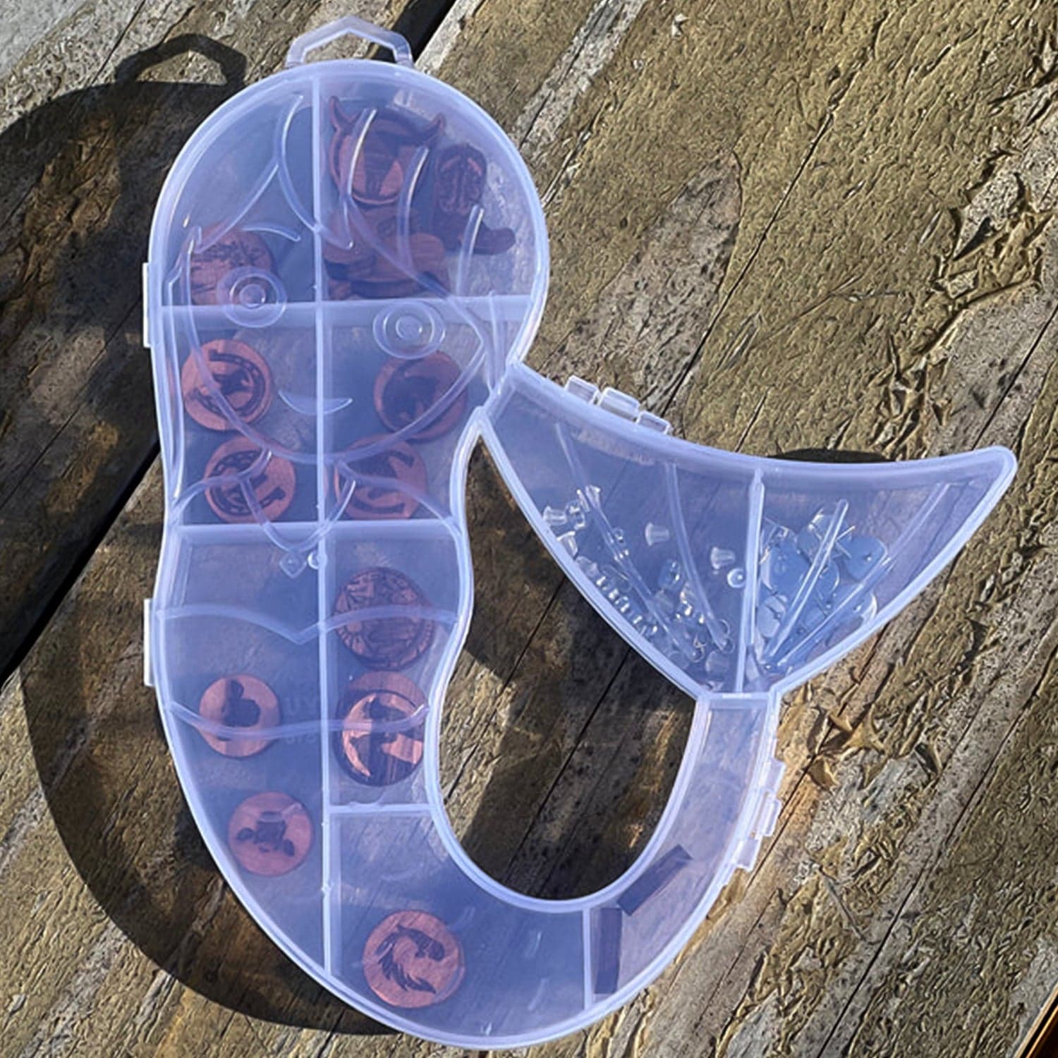 Mermaid Shape Plastic Storage Organizer Box 1 Pc thumbnail 2