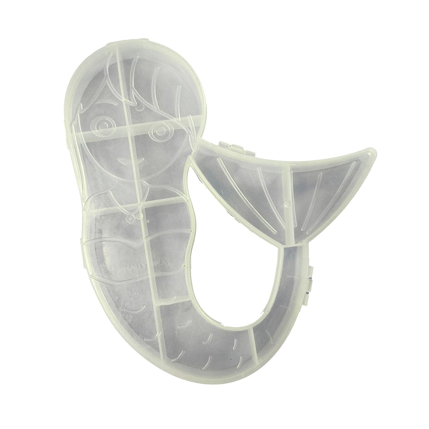 Mermaid Shape Plastic Storage Organizer Box 1 Pc thumbnail 4
