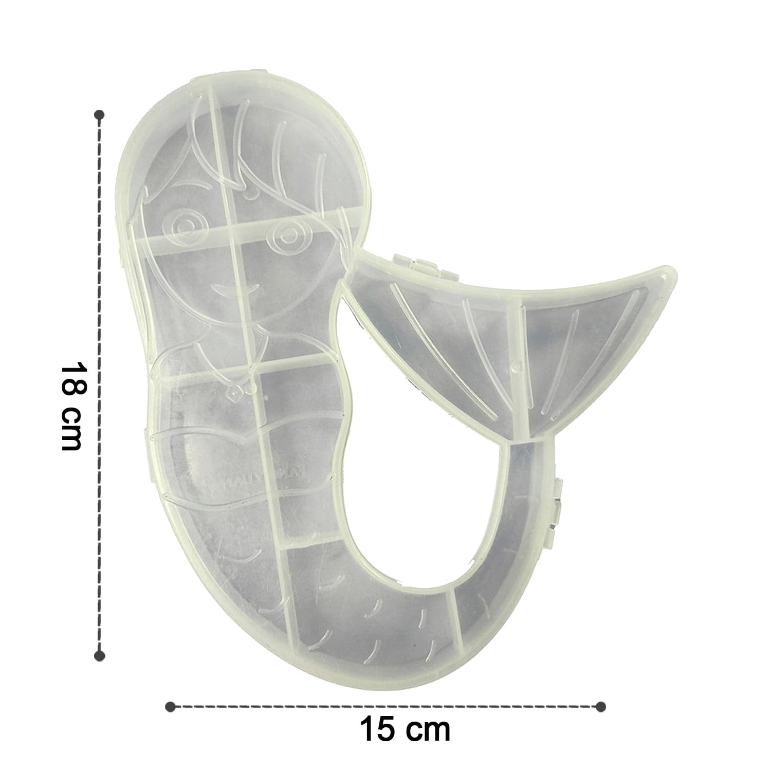 Mermaid Shape Plastic Storage Organizer Box 1 Pc thumbnail 5