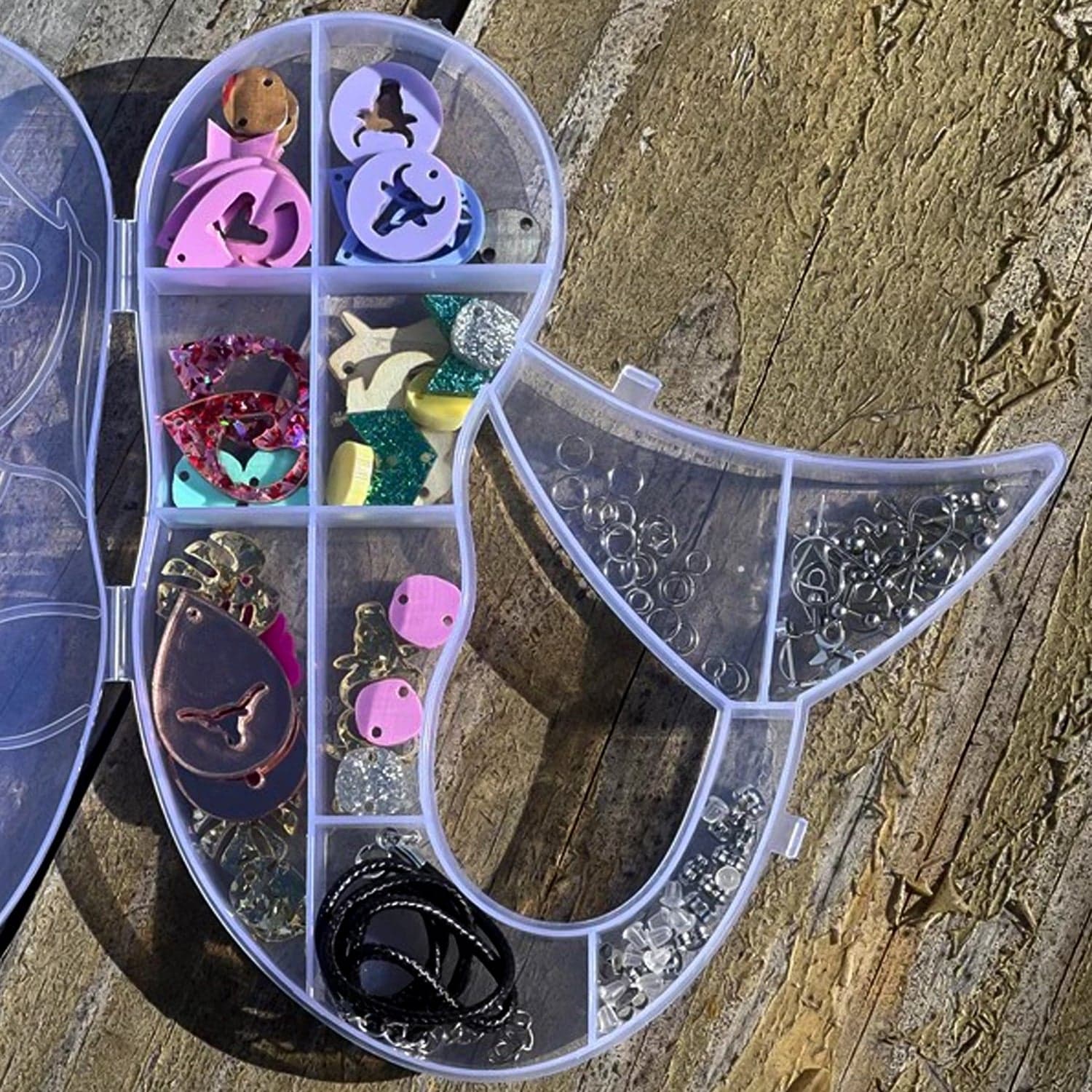 Mermaid Shape Plastic Storage Organizer Box 1 Pc thumbnail 7