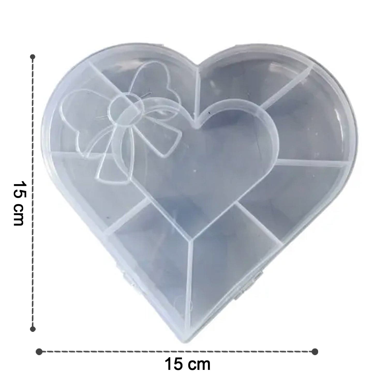 Heart Shaped Plastic Bead Storage Organizer Box 1 Pc thumbnail 6