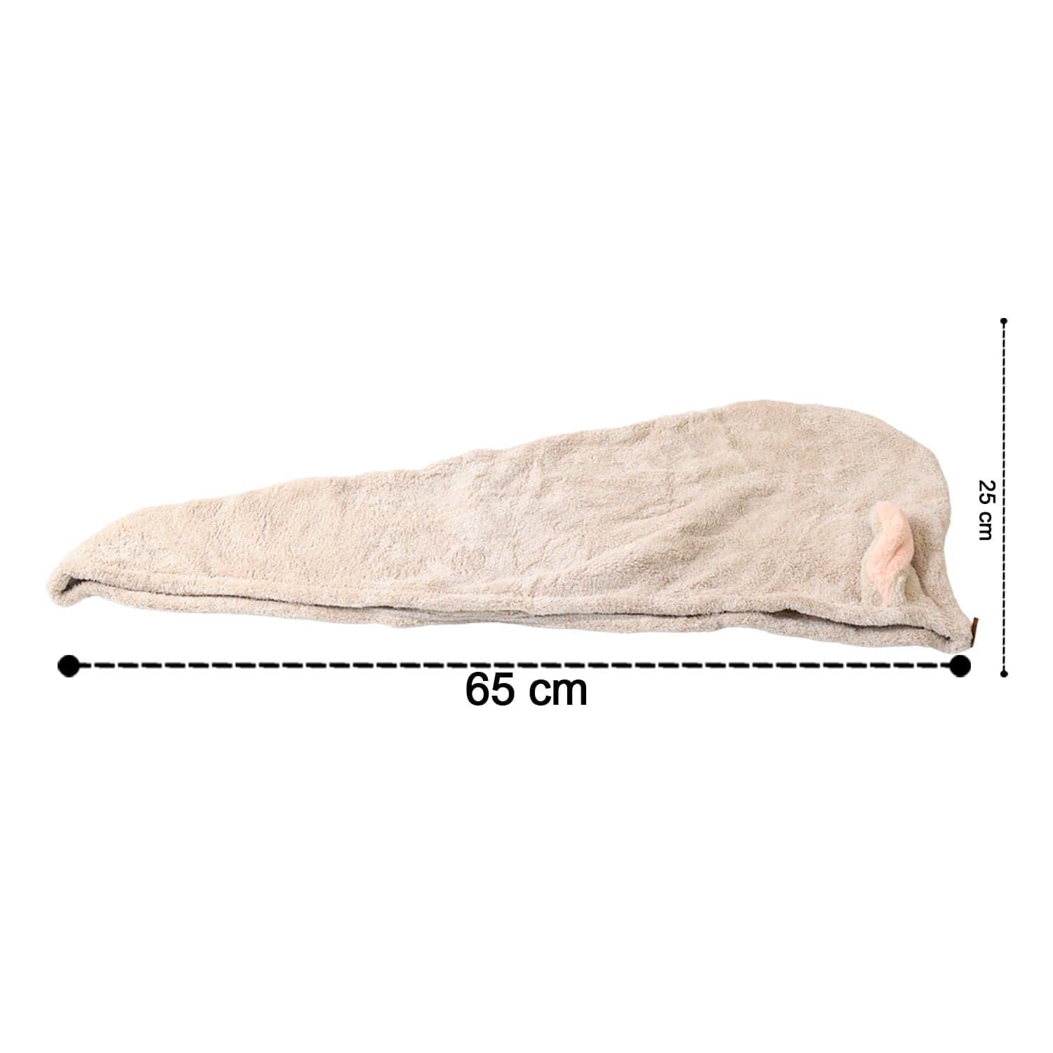 Cute Animal Ear Hooded Hair Drying Towel Wrap 1 Pc thumbnail 3