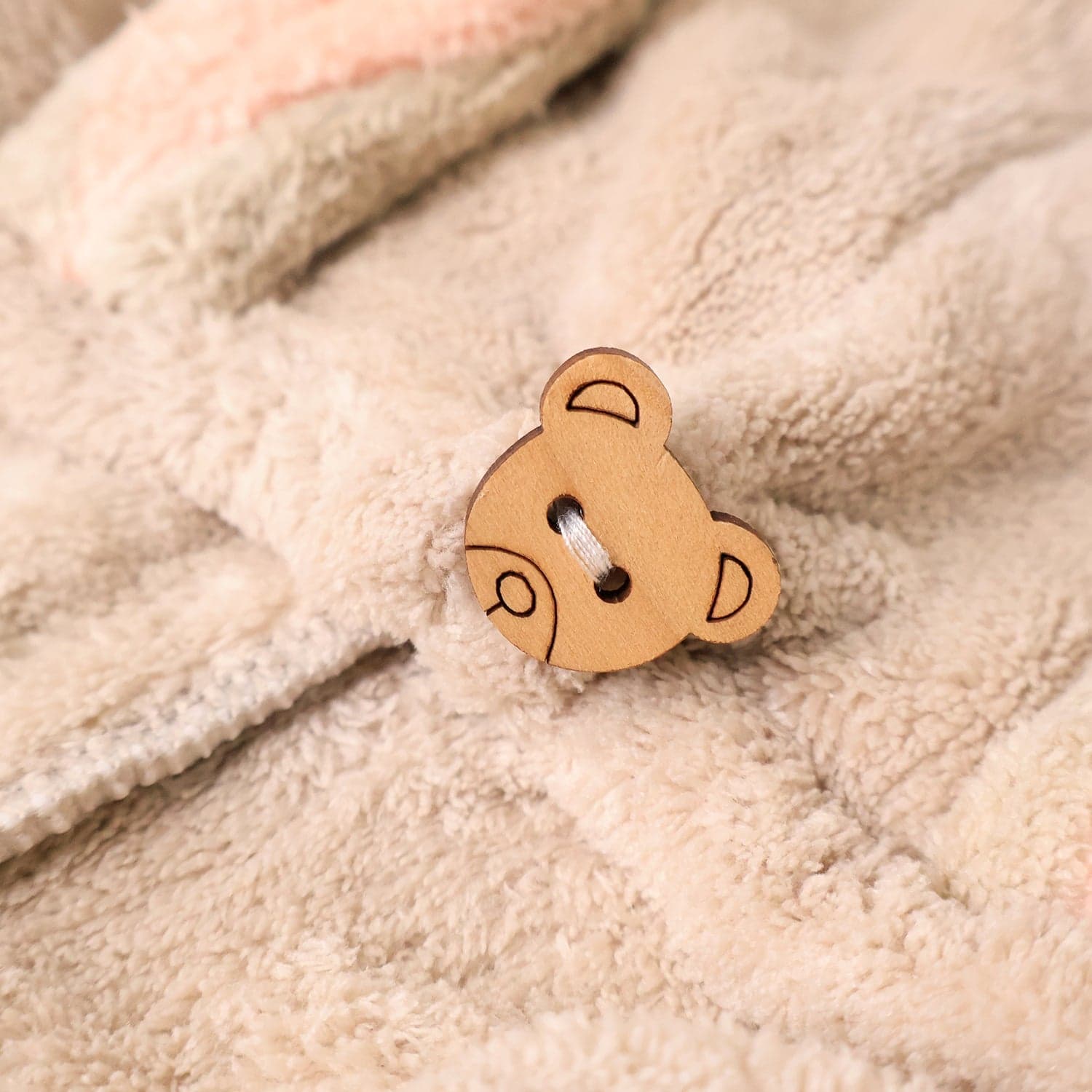 Cute Animal Ear Hooded Hair Drying Towel Wrap 1 Pc thumbnail 6