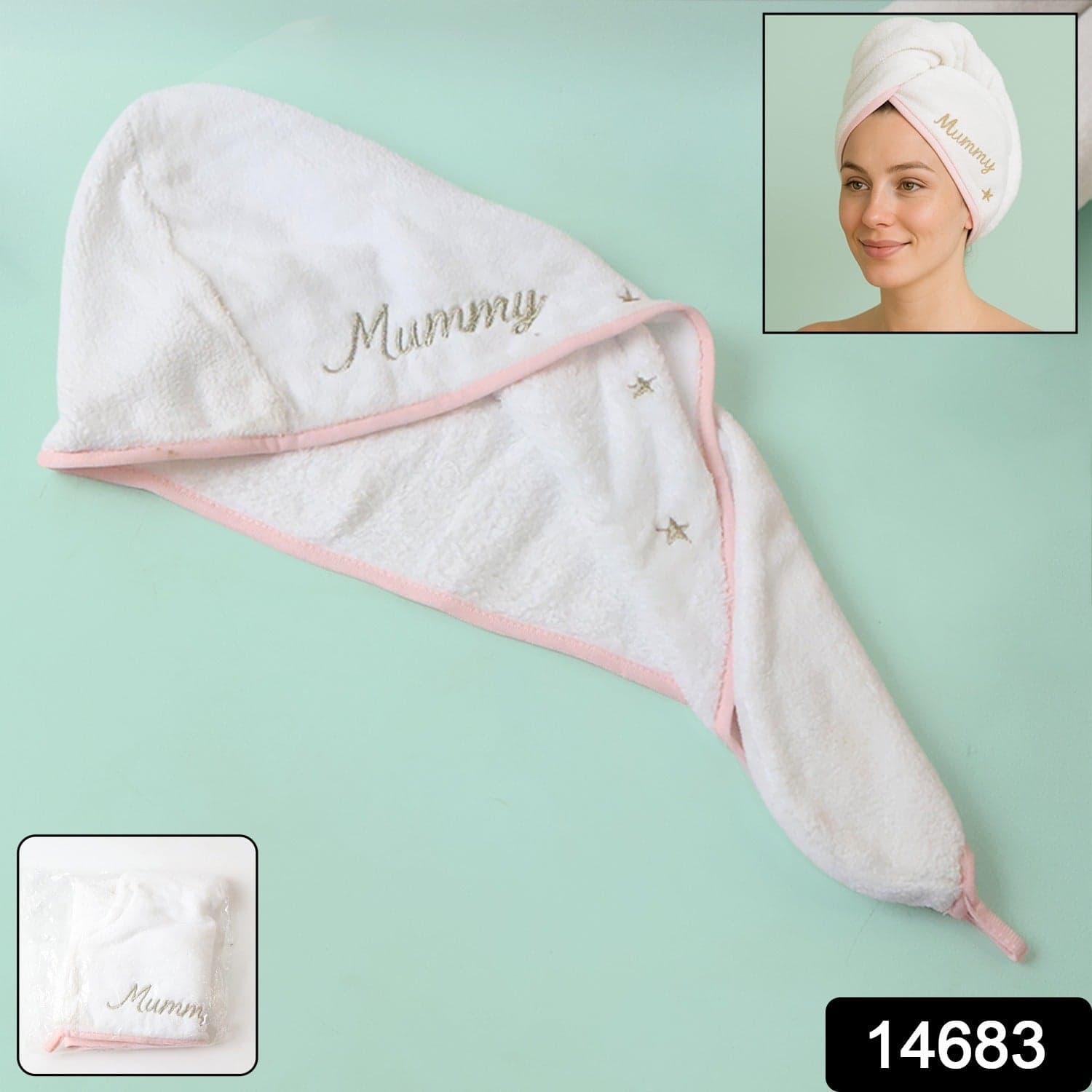 Luxury Microfiber Hair Drying Towel Wrap 1 Pc thumbnail 1