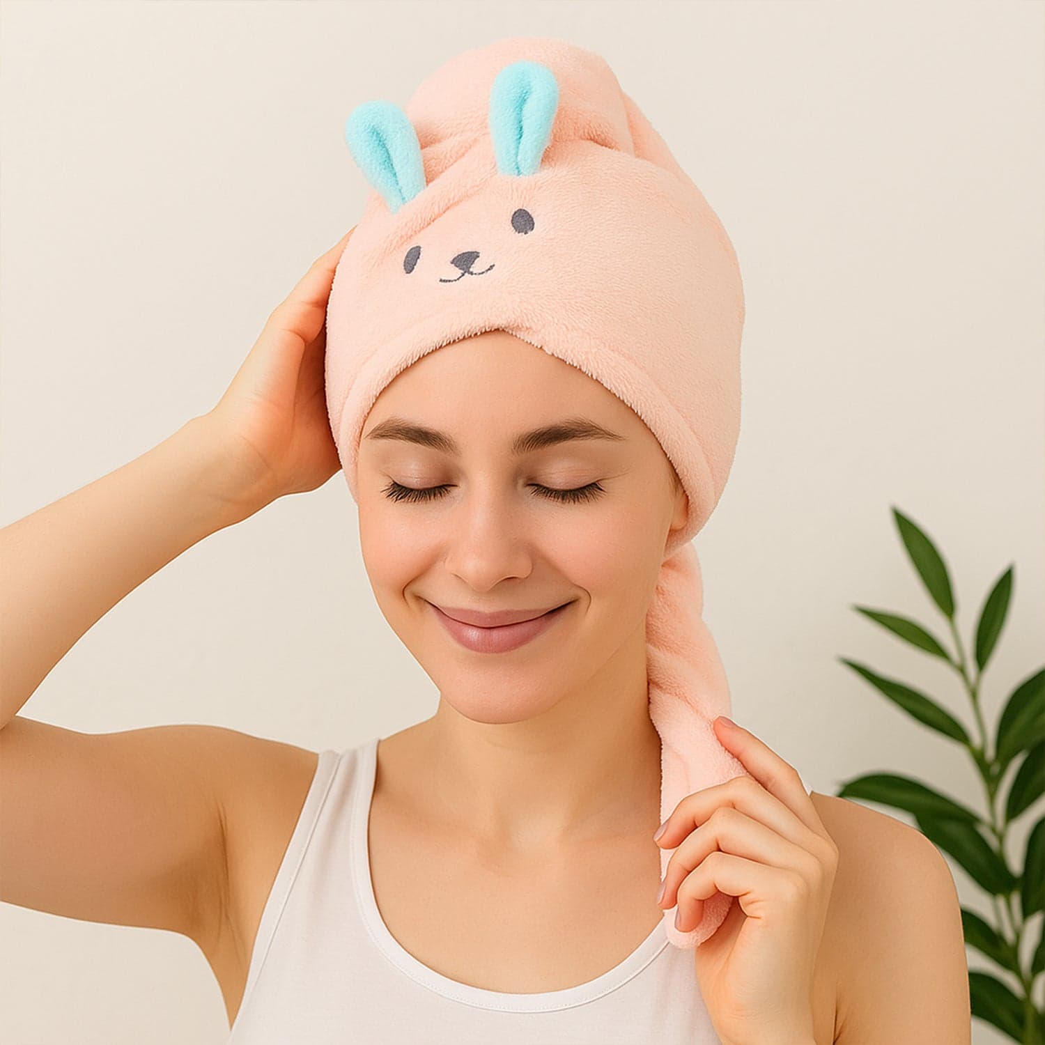 Soft Microfiber Hair Drying Towel thumbnail 2