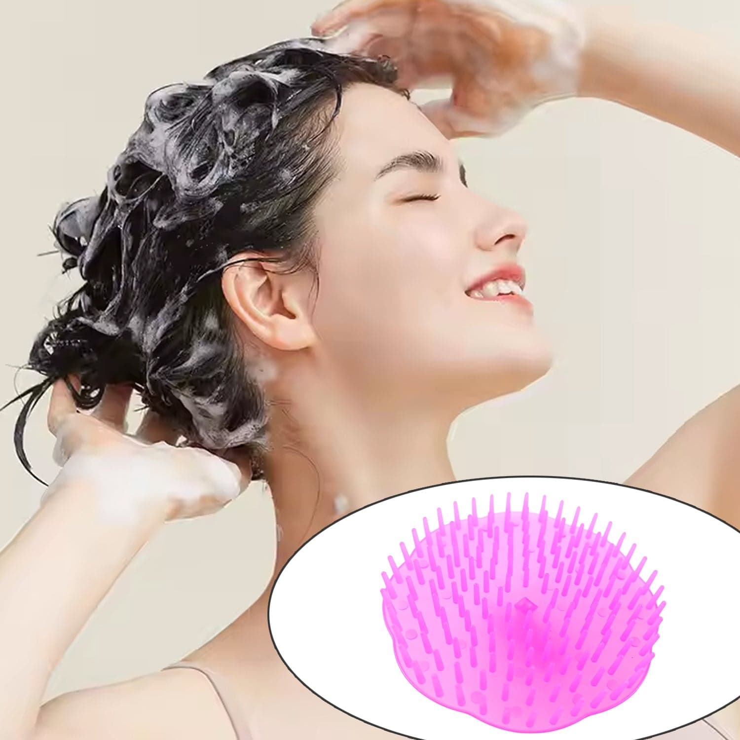 Soft Silicone Scalp Massager Comb 1 Pc thumbnail 3