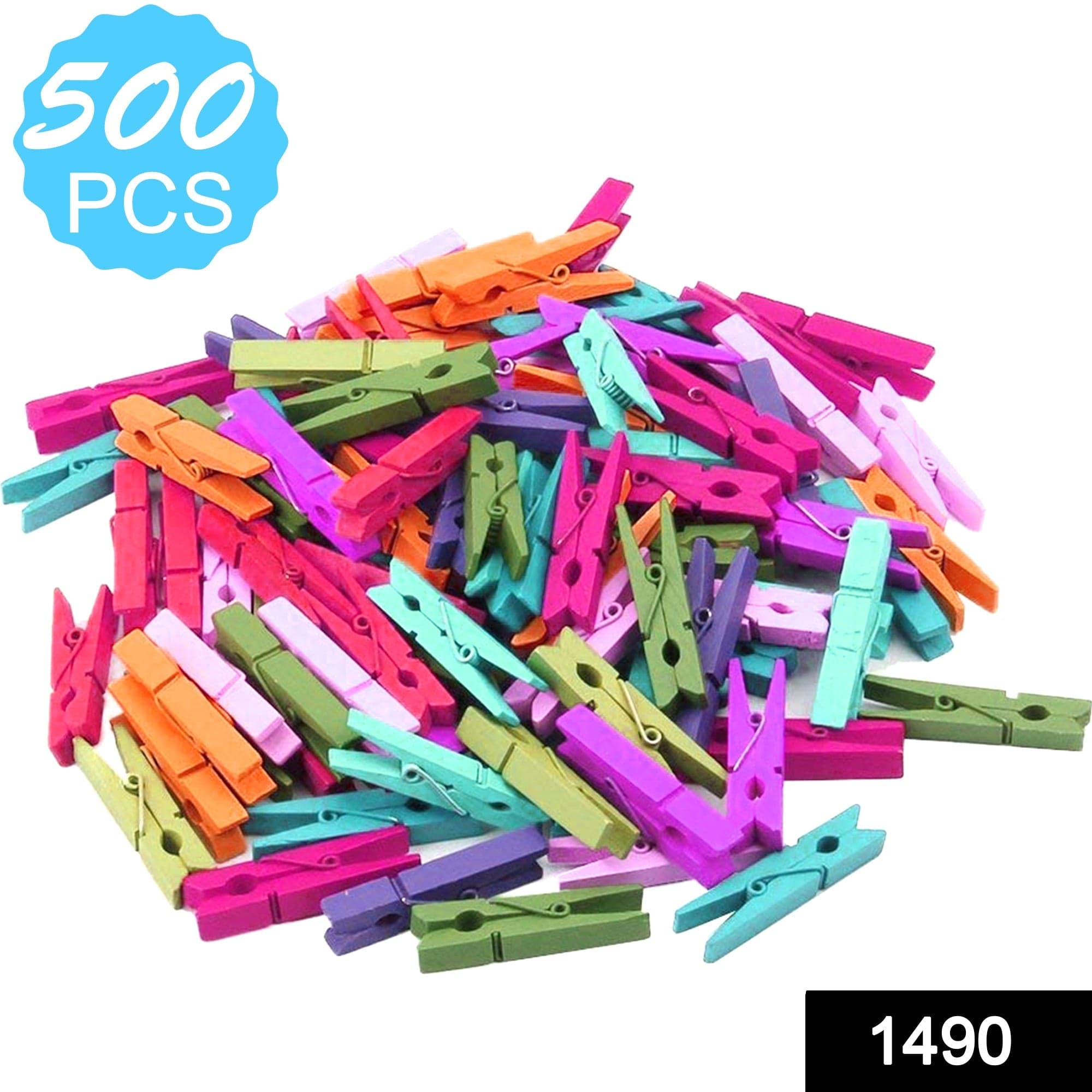 Multipurpose Wooden Clips / Cloth Pegs (Large, 500 Pcs) thumbnail 2