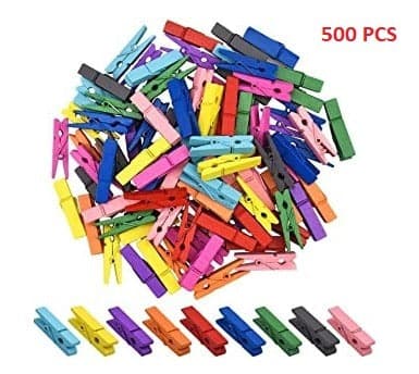 Multipurpose Wooden Clips / Cloth Pegs (Large, 500 Pcs) thumbnail 7