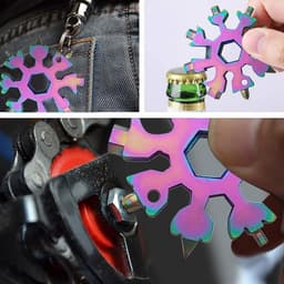 Durable & Portable 18-In-1 Snowflake Multi-Tool Of Bottle Opener
