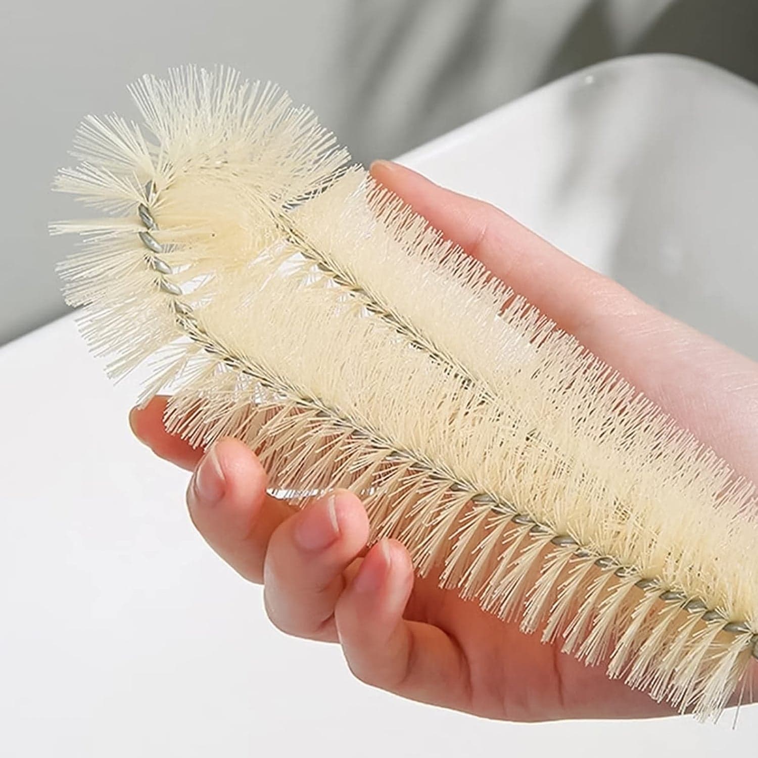 13 Inch Bottle Brush Bristle Brush With  Wood Handle thumbnail 6