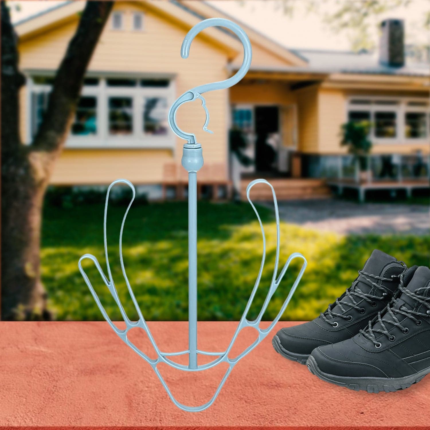Small Shoes Drying Hanger, Rotatable Shoe Hanging Racks (1pc) thumbnail 1