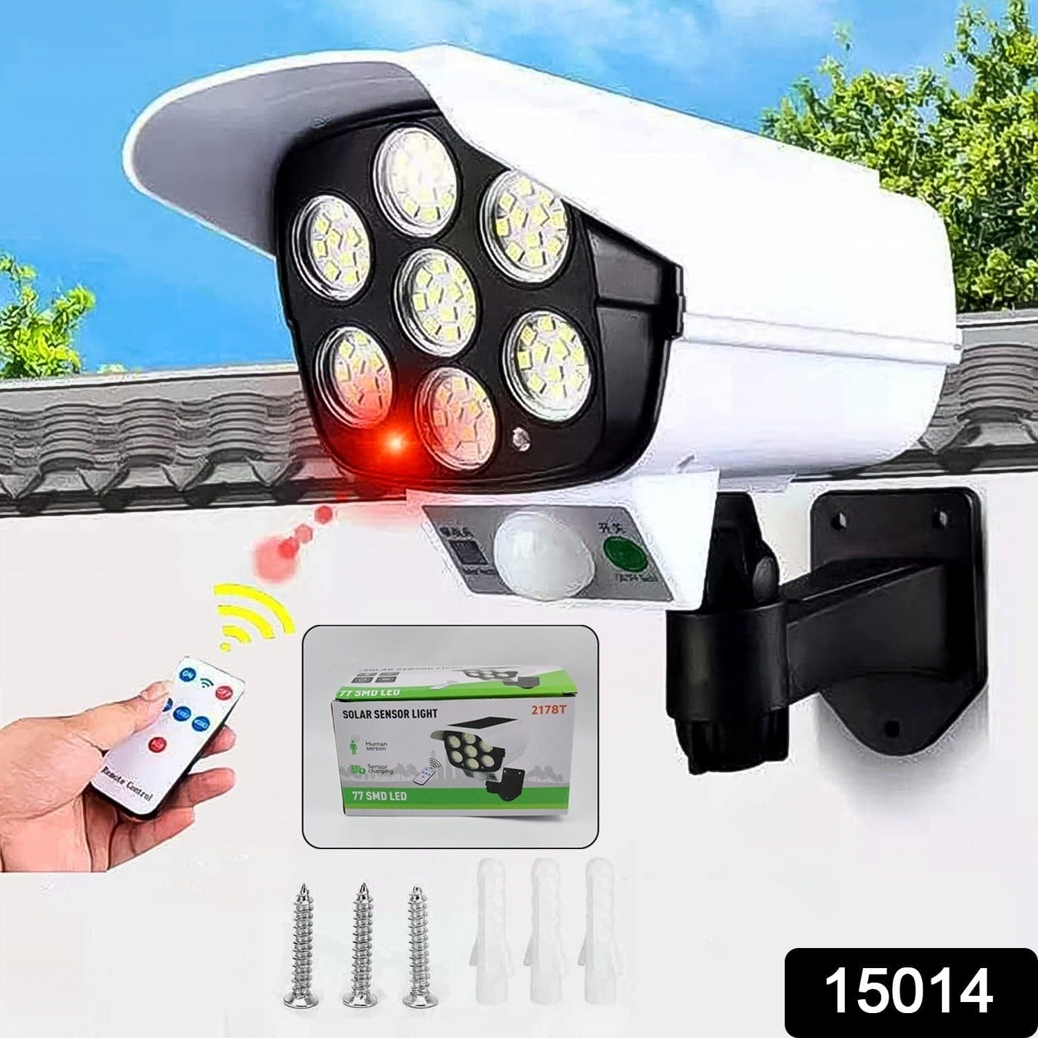 Solar Light Outdoor Motion Sensor Security Camera Shaped Dummy Wall Lamp (1 Pc) thumbnail 2