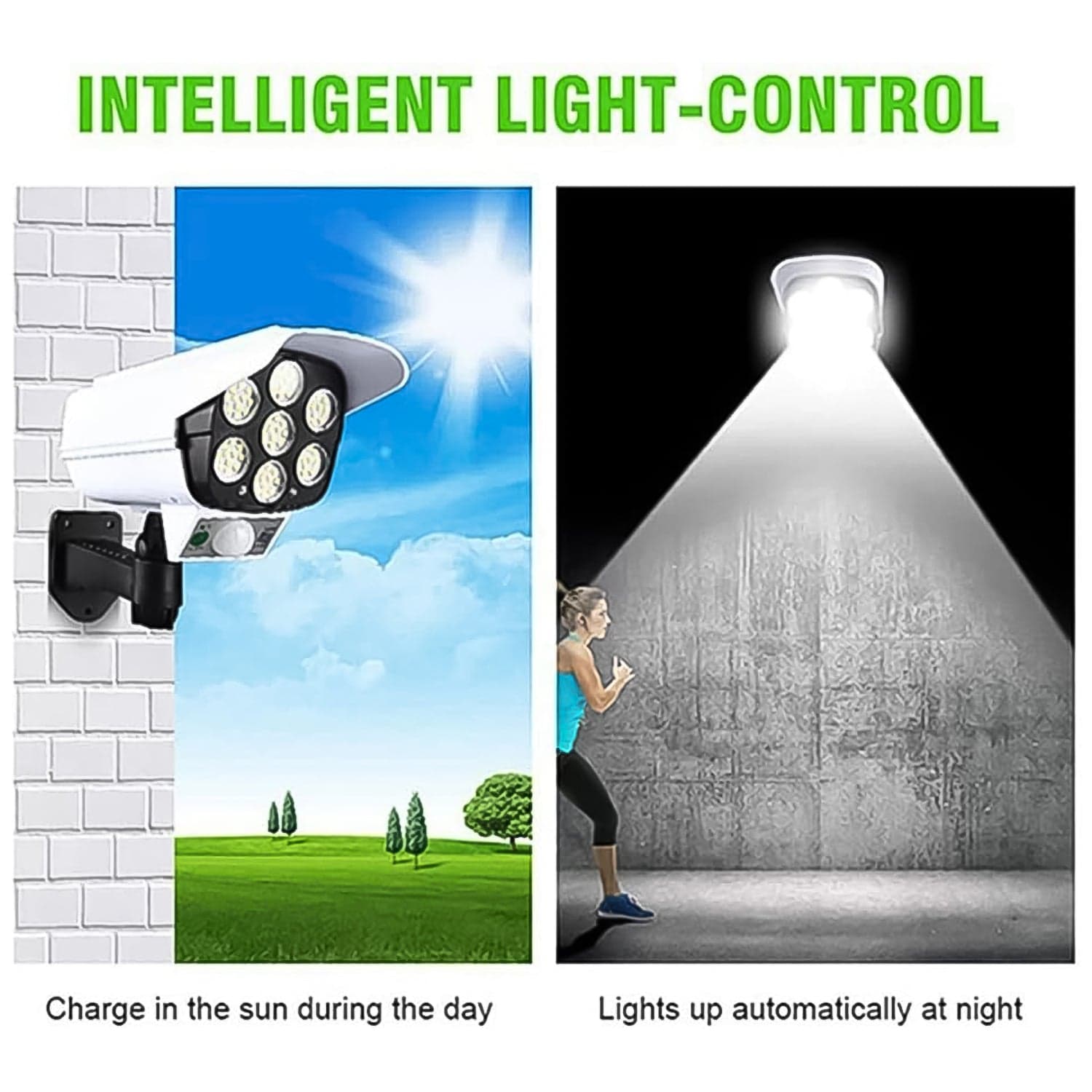 Solar Light Outdoor Motion Sensor Security Camera Shaped Dummy Wall Lamp (1 Pc) thumbnail 4