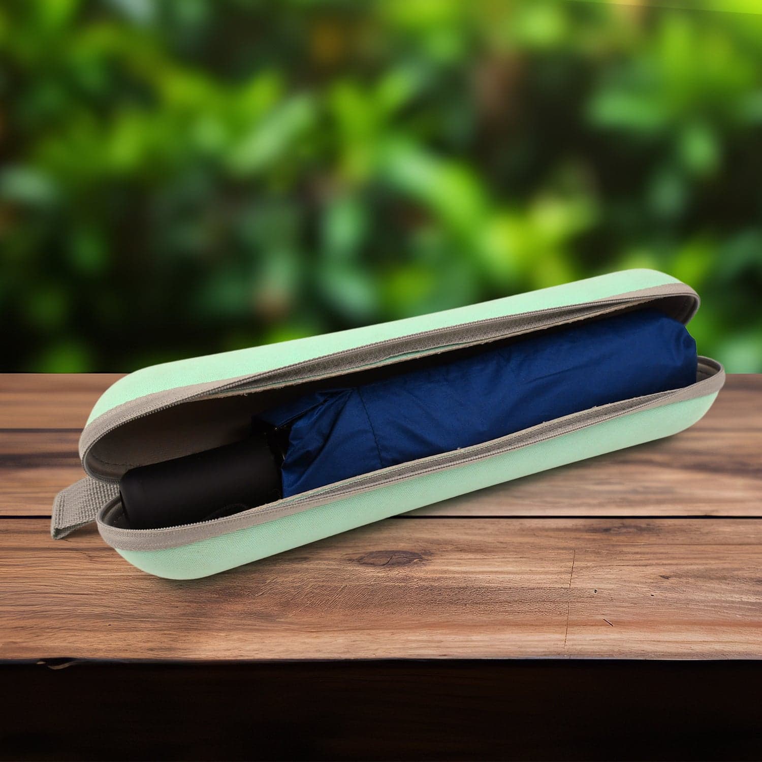 2-Fold Manual Open Umbrella (Umbrella With Case / 1 Set / Mix Color) thumbnail 4