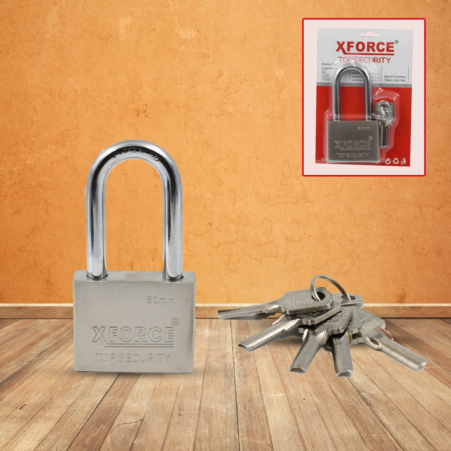 Multipurpose Solid 6 Keys Padlock 60 mm / 1 Pc) thumbnail 4