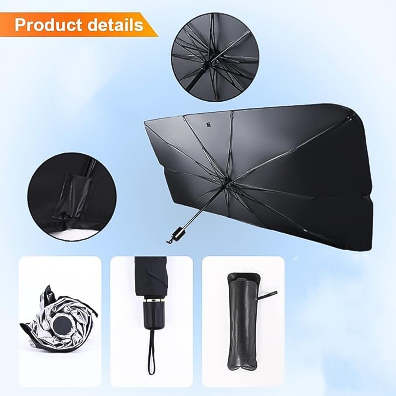Windshield Umbrella Sun Shade Cover for Car (1 Pc) thumbnail 4
