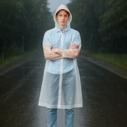 Eva Portable Rain Coat, Waterproof Raincoat (1pc)
