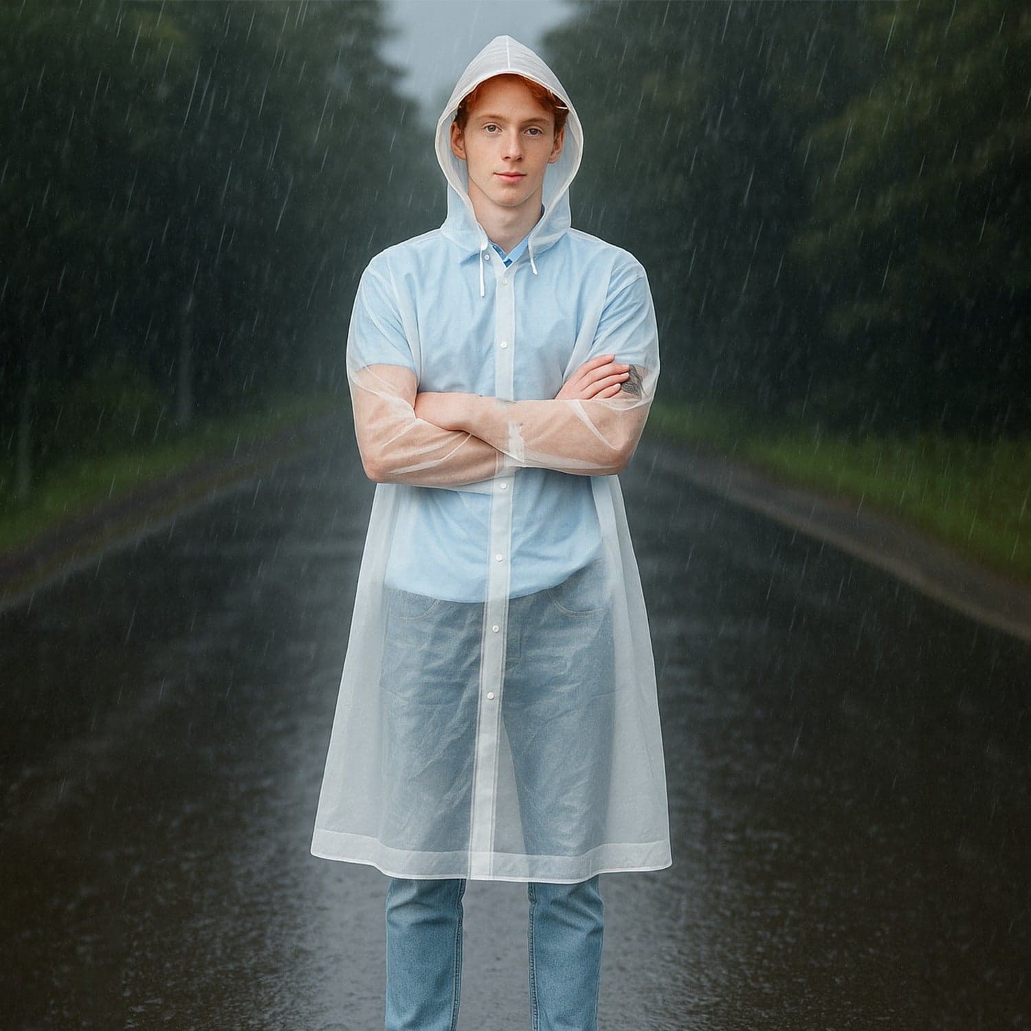 Eva Portable Rain Coat, Waterproof Raincoat (1pc) thumbnail 1