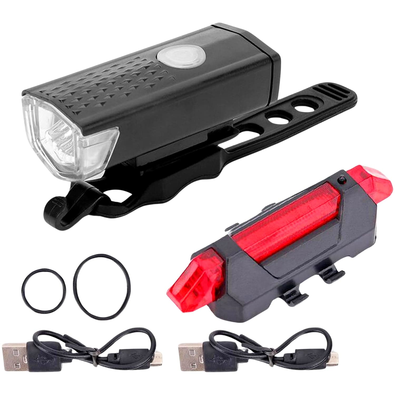Combo of Bicycle LED USB Rechargeable Head Light and Tail Light (2 Pc Set) thumbnail 5