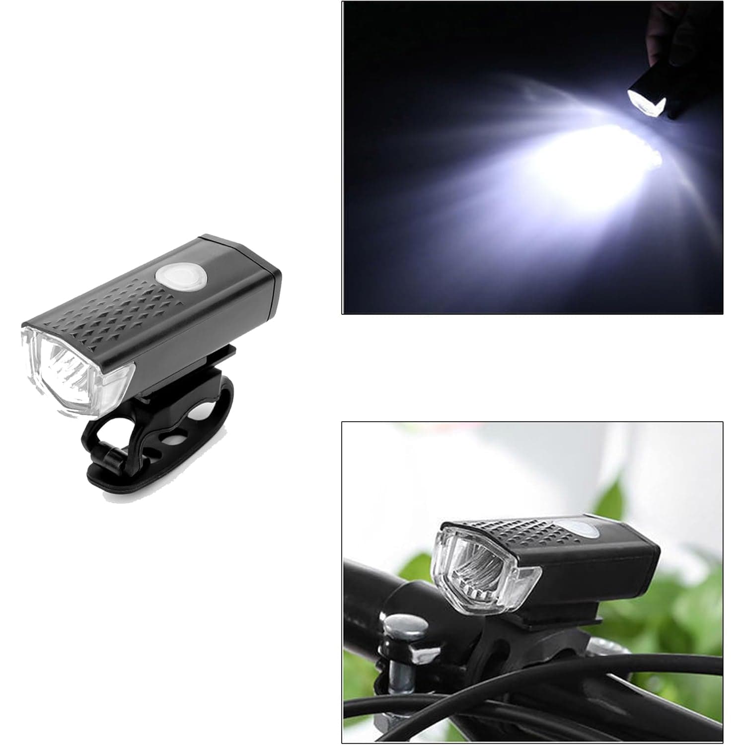 Combo of Bicycle LED USB Rechargeable Head Light and Tail Light (2 Pc Set) thumbnail 6