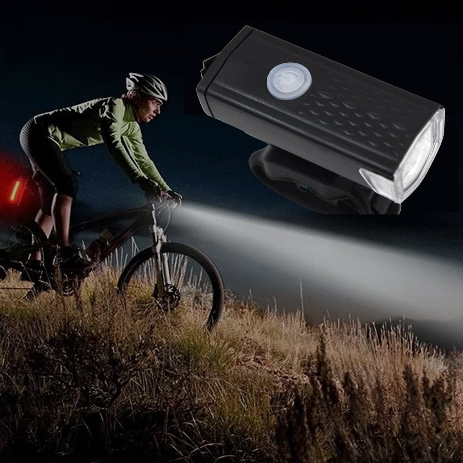USB Rechargeable Bicycle Front Light (1 Pc) thumbnail 3