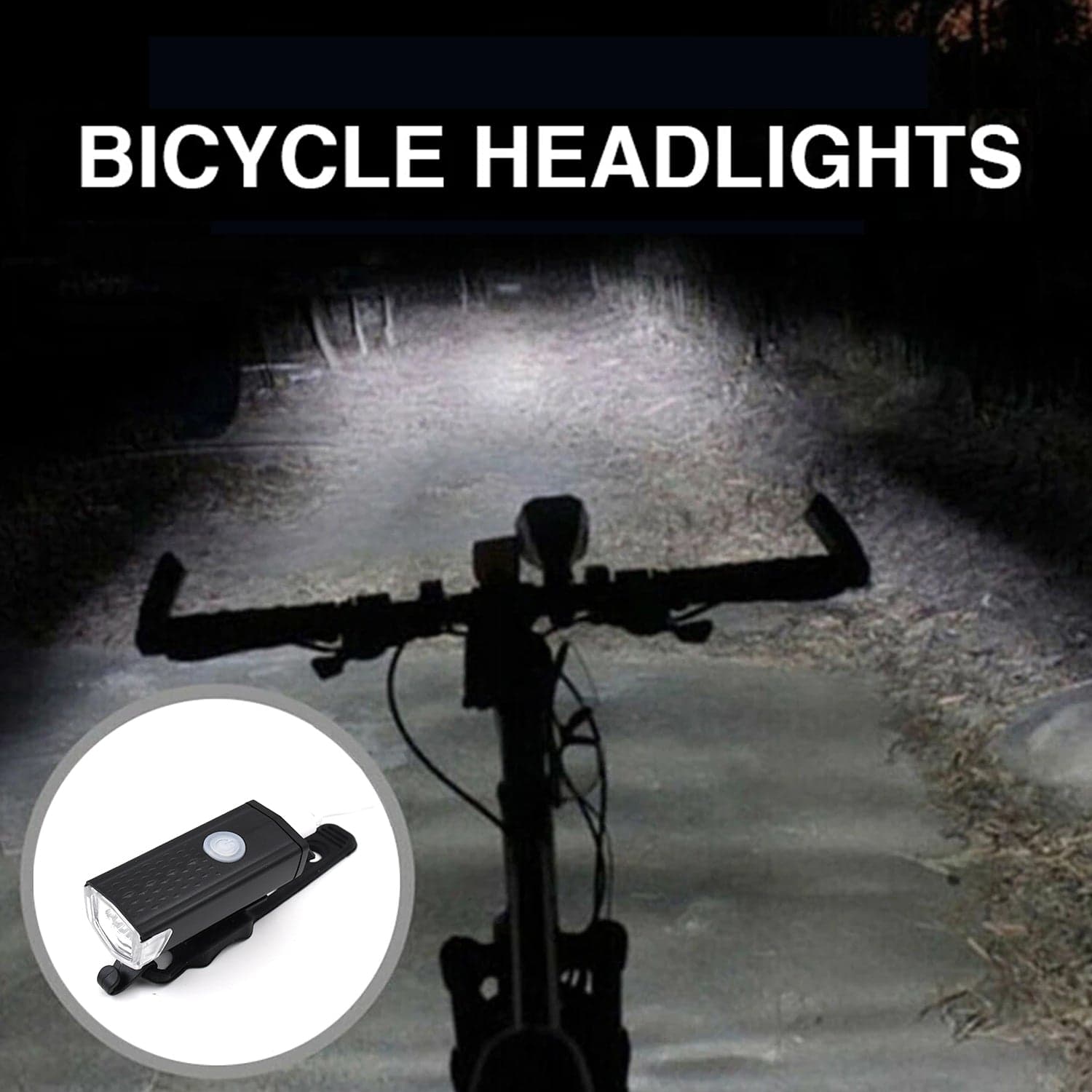 USB Rechargeable Bicycle Front Light (1 Pc) thumbnail 4