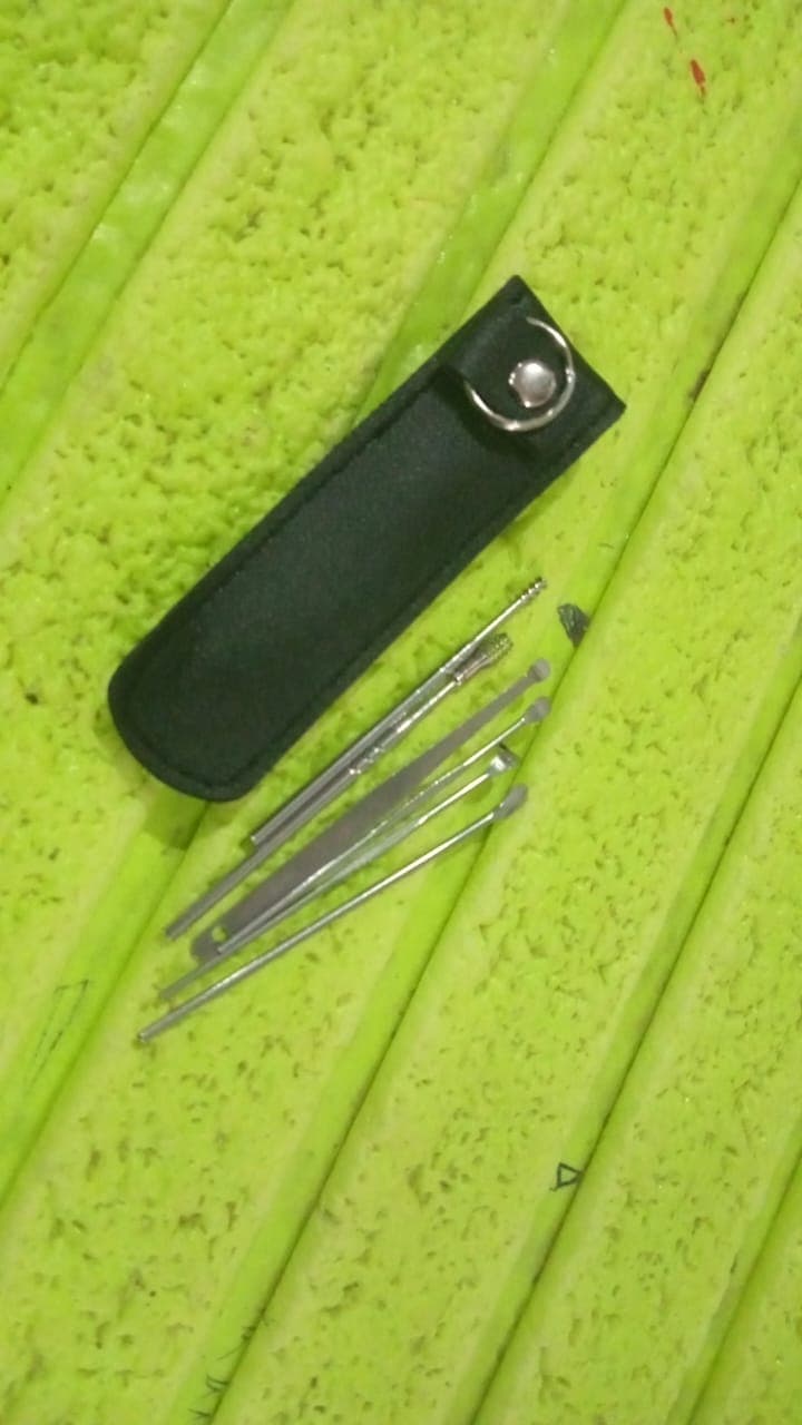 6-in-1 Ear Wax Cleaner- Resuable Ear Cleaning Tools Leather Pouch thumbnail 7