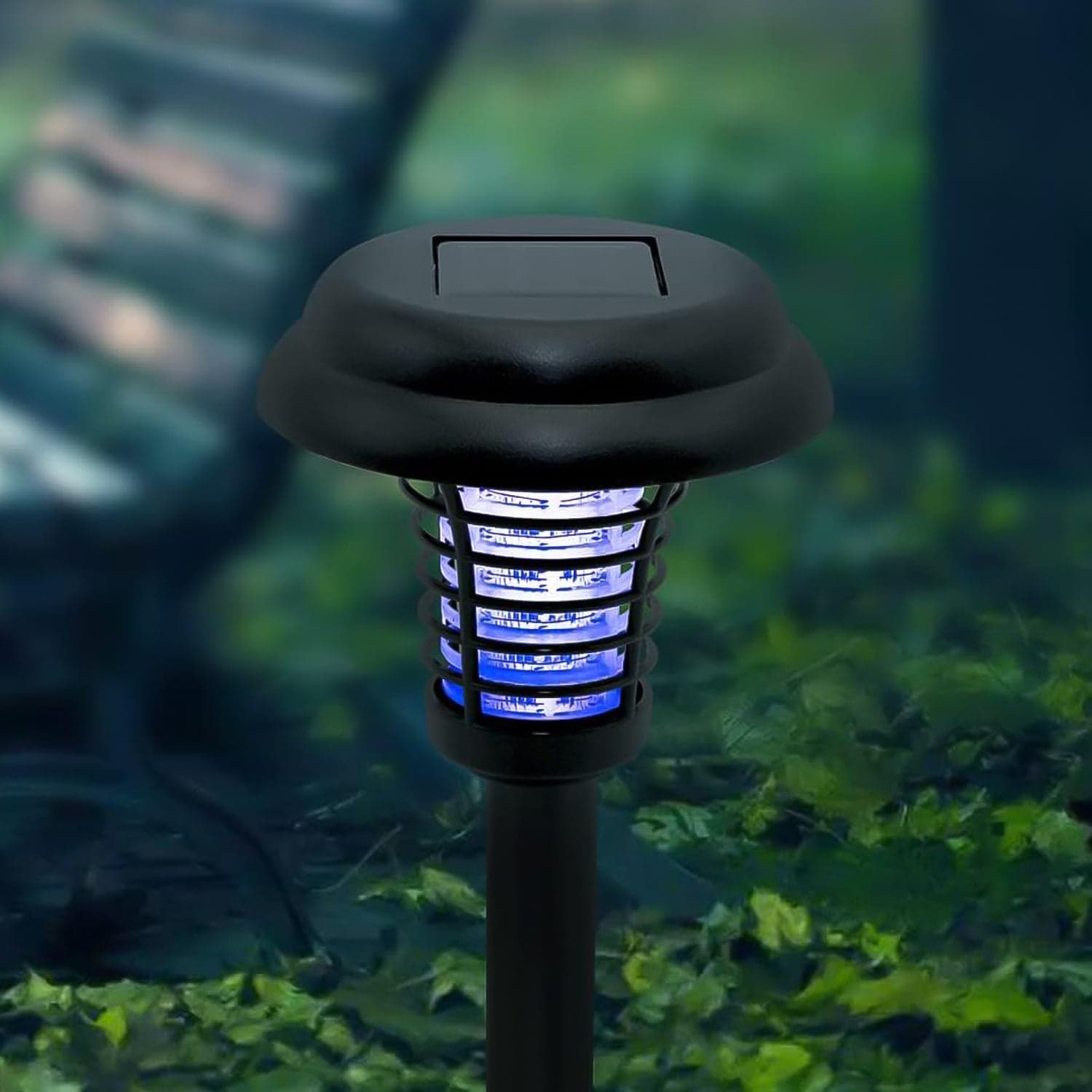 Garden Lighting UV LED Solar Powered LED Mosquito Trap / Bug Zapper (2 Pc) thumbnail 4
