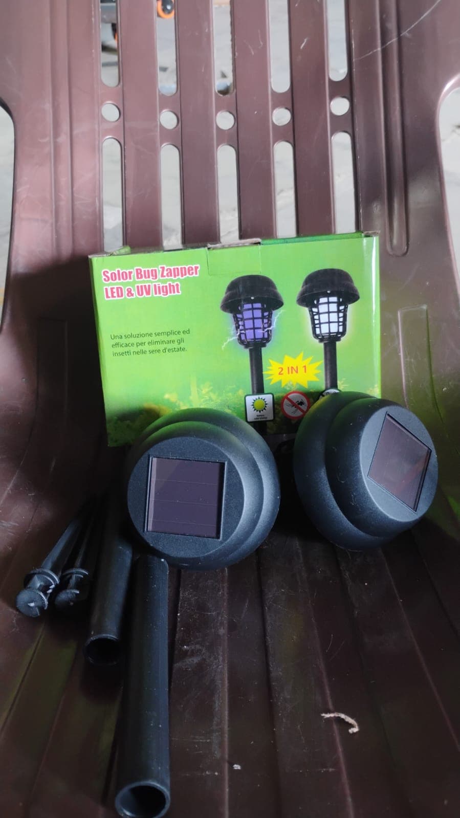 Garden Lighting UV LED Solar Powered LED Mosquito Trap / Bug Zapper (2 Pc) thumbnail 8