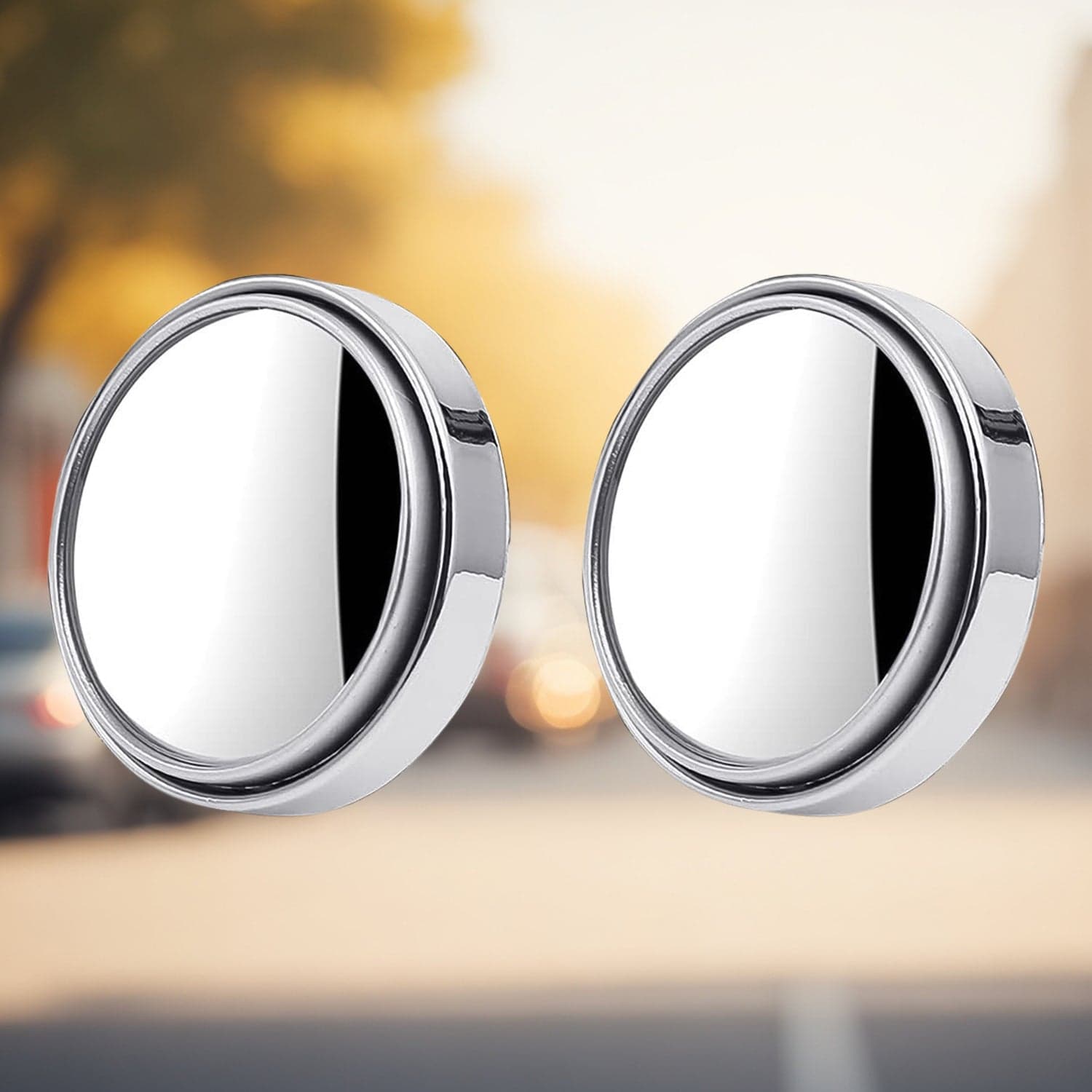 Car Blind Spot Side Mirror Round HD Glass Blindspot Mirror (2 Pcs Set) thumbnail 3