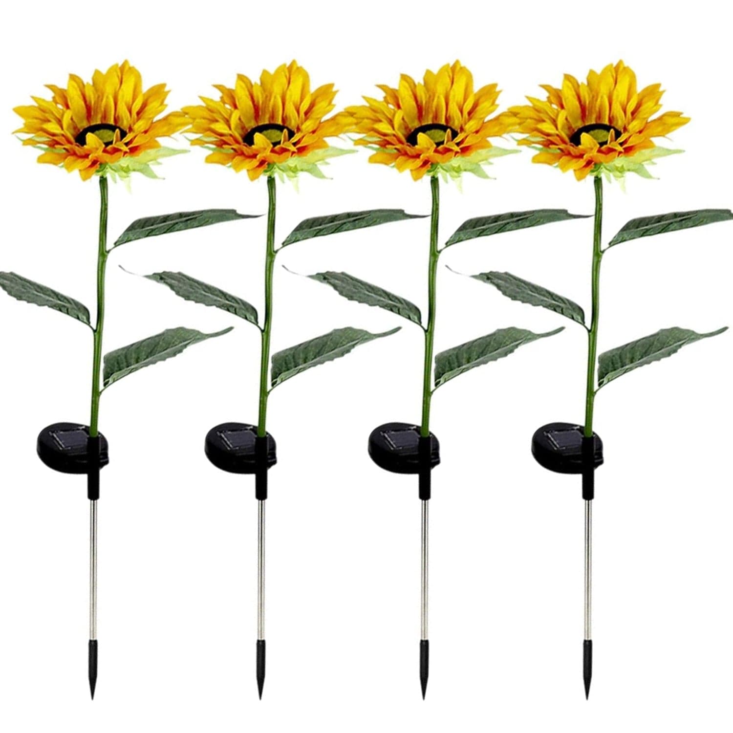 Garden Solar Sunflower Outdoor LED Light Inserted Ground Simulation Plant (4 Pcs Set) thumbnail 1