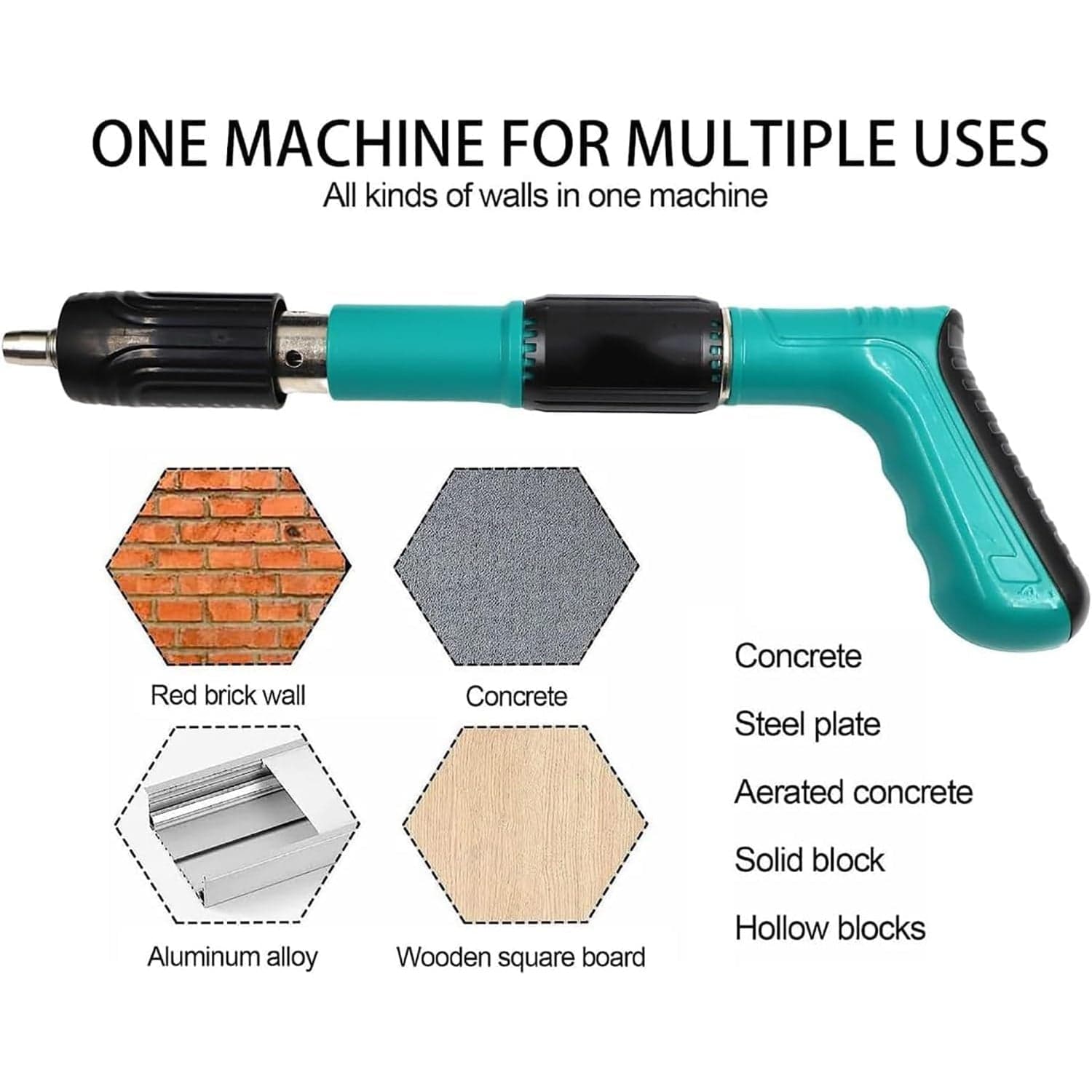 Manual Steel Nails Gun, Nail Wall Fastening Tool with 10 Nails (1 Set) thumbnail 6
