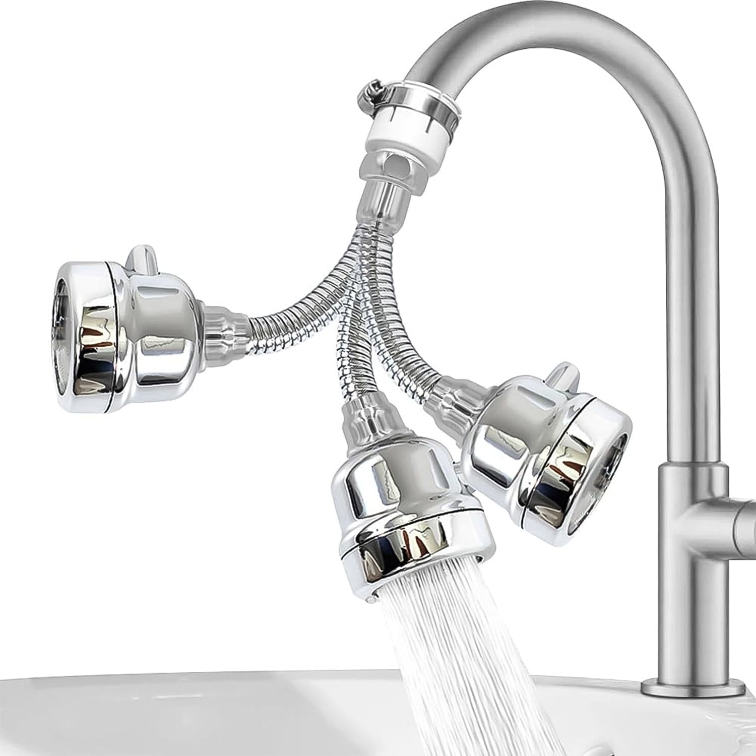 Water Faucet Sprayer Tap Extender for Kitchen Sink (1 Set) thumbnail 5