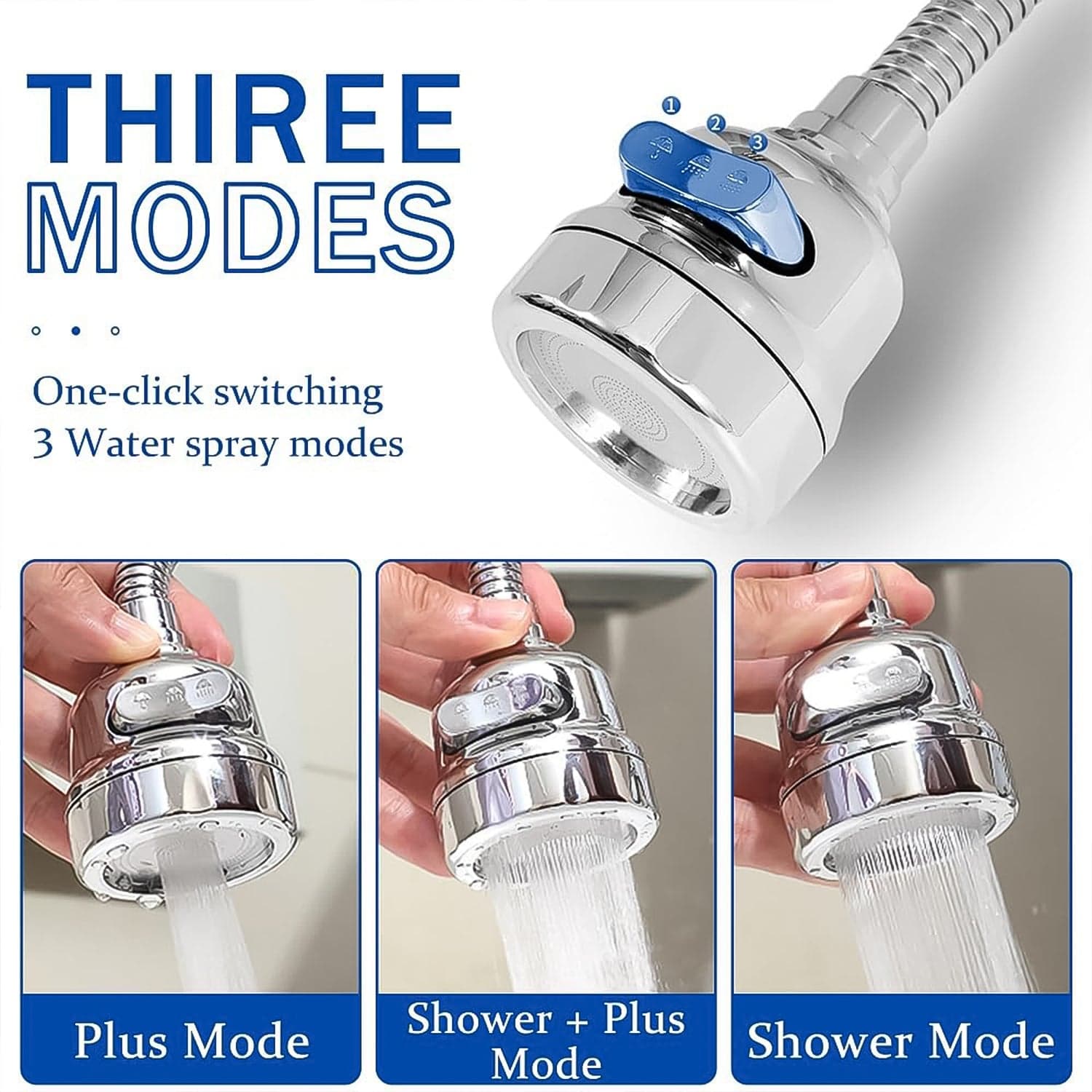 Water Faucet Sprayer Tap Extender for Kitchen Sink (1 Set) thumbnail 6