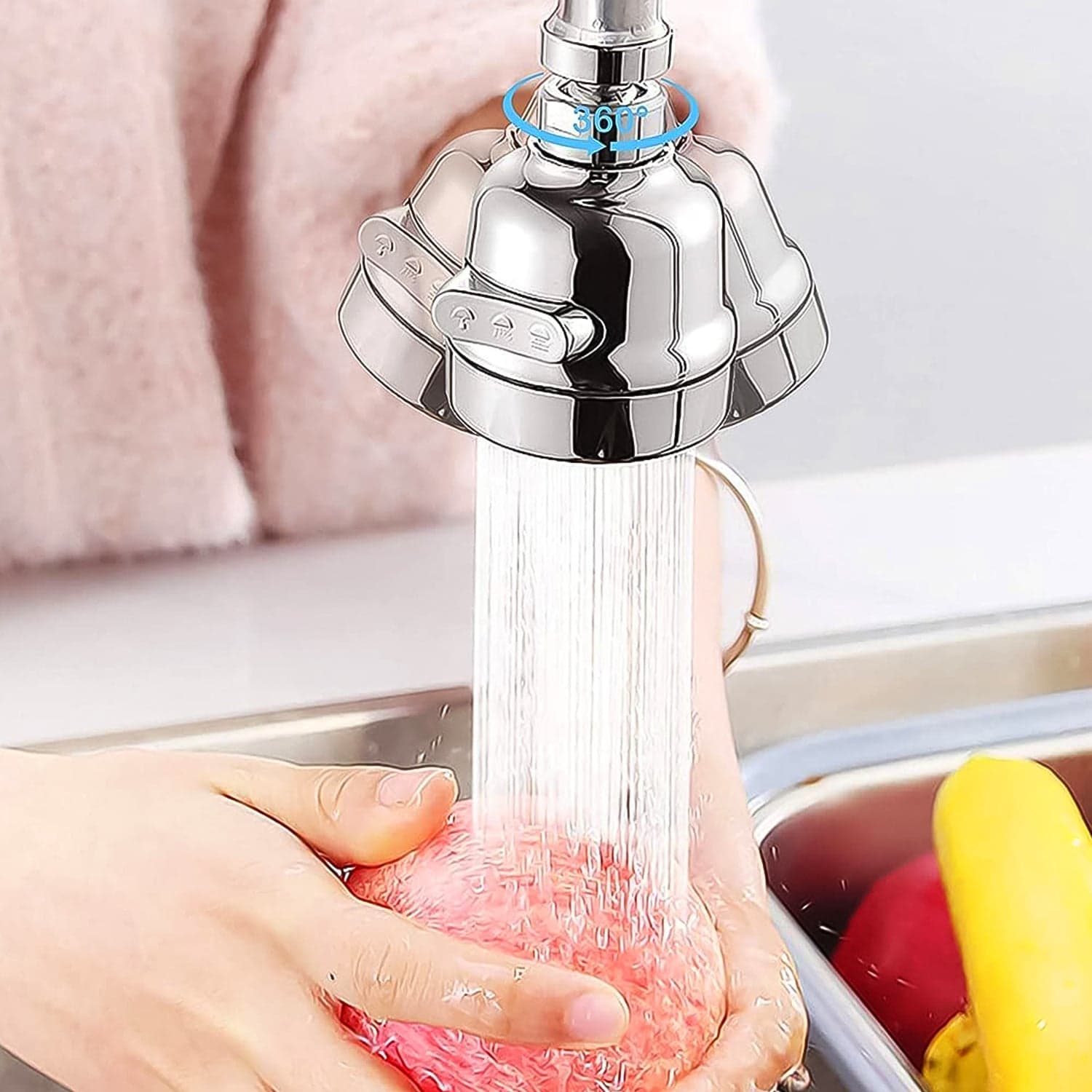 Faucet Sprayer Head, 360° Rotatable Faucet Extension (1 Set) thumbnail 3