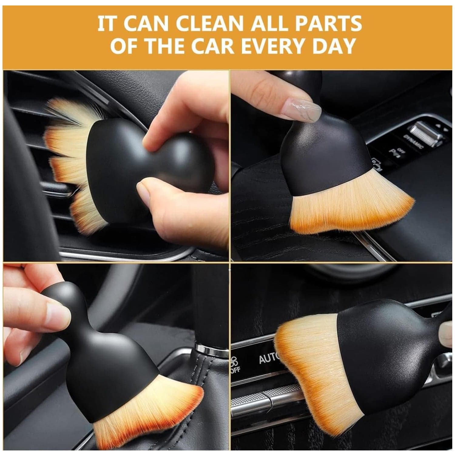 Mini Car Interior Cleaning Soft Brush -Car Cleaning Brushes Duster (1 Pc) thumbnail 6