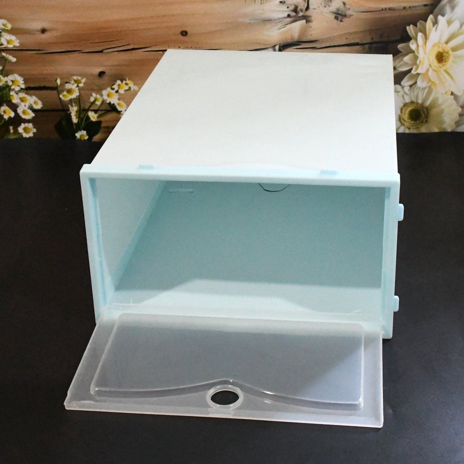 1 Layer Plastic Shoes Storage Box, Stackable Shoe Storage (1 pc / 32x21x12 CM) thumbnail 3