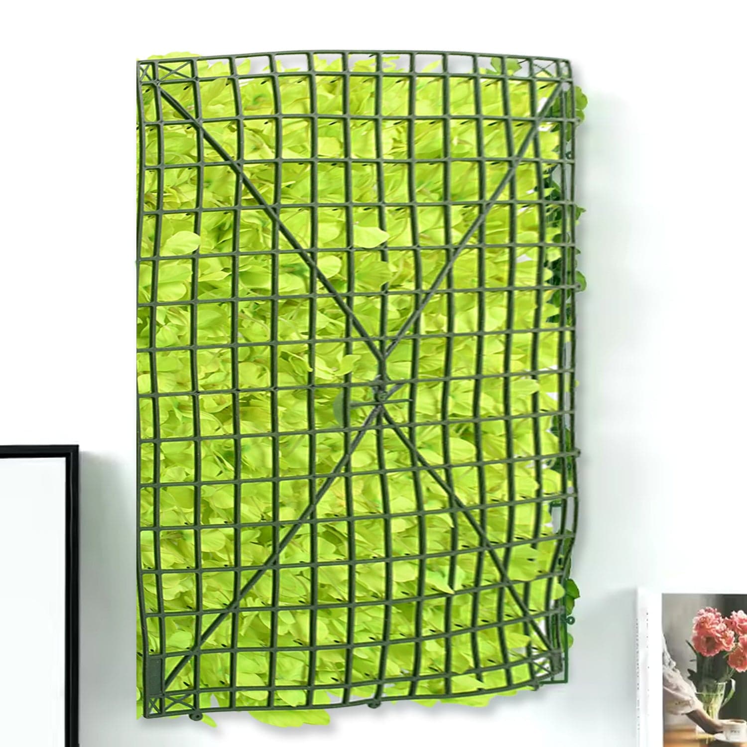 Plastic Wall Artificial Flowers Plant Base (60—40 CM / 1 Pc) thumbnail 3