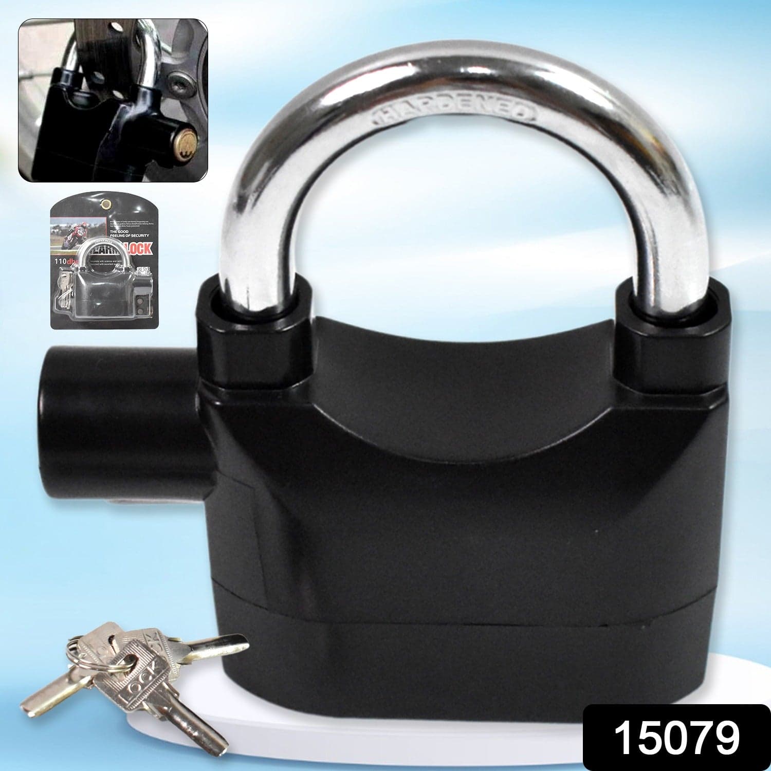 Plastic Body Waterproof Siren Alarm Smart Alarm Lock & 3 Keys (1 Set) thumbnail 2