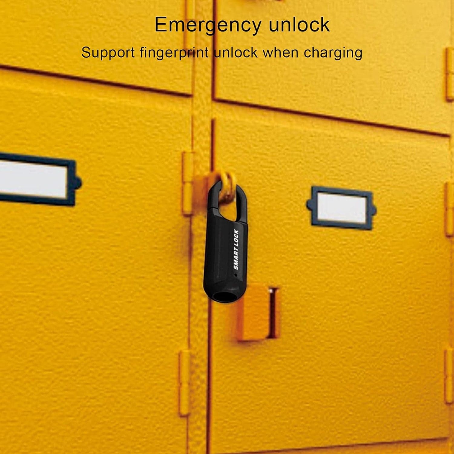 Small USB Rechargeable Smart Fingerprint Padlock for Locker thumbnail 3